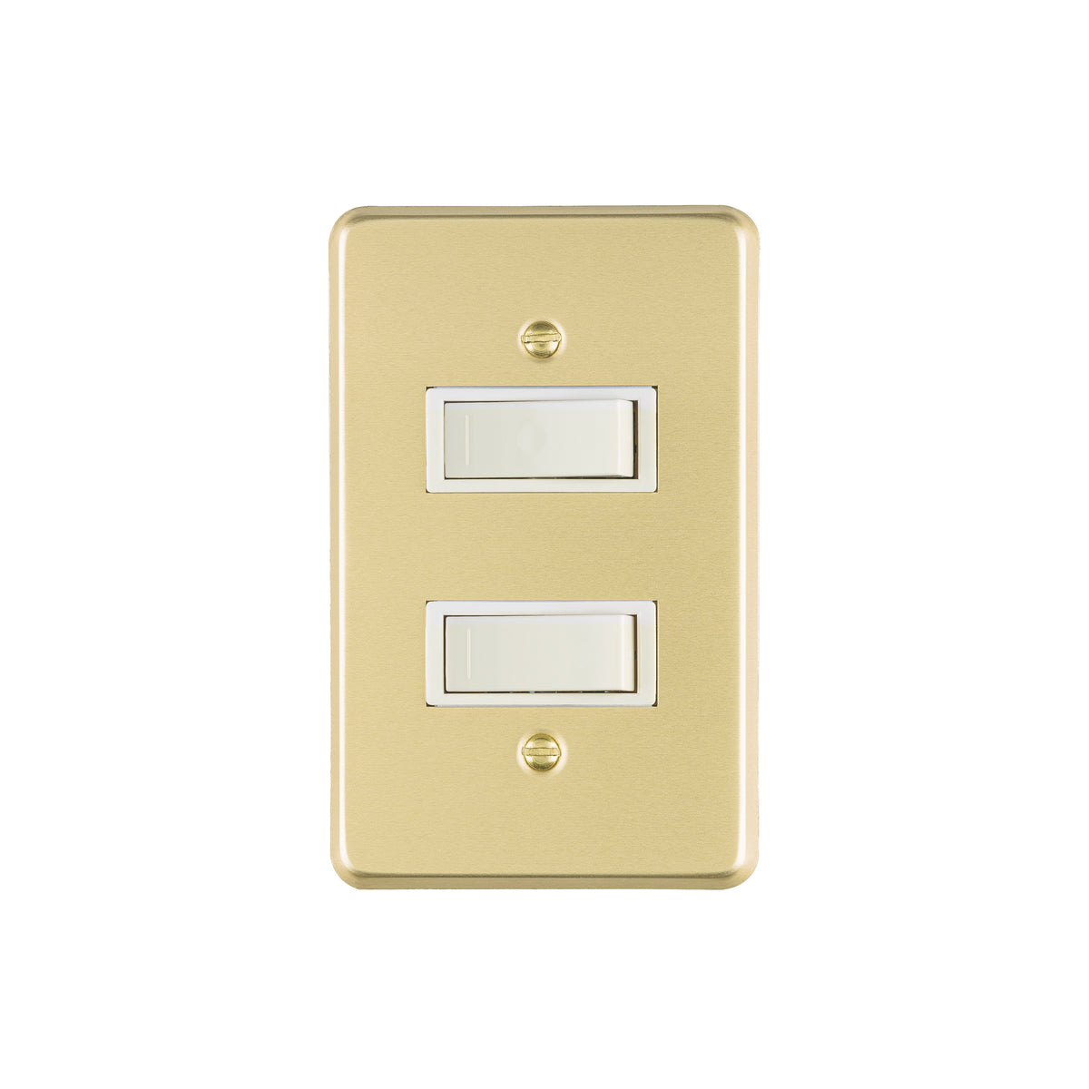 Placa armada 2 interruptores sencillos, línea Económica