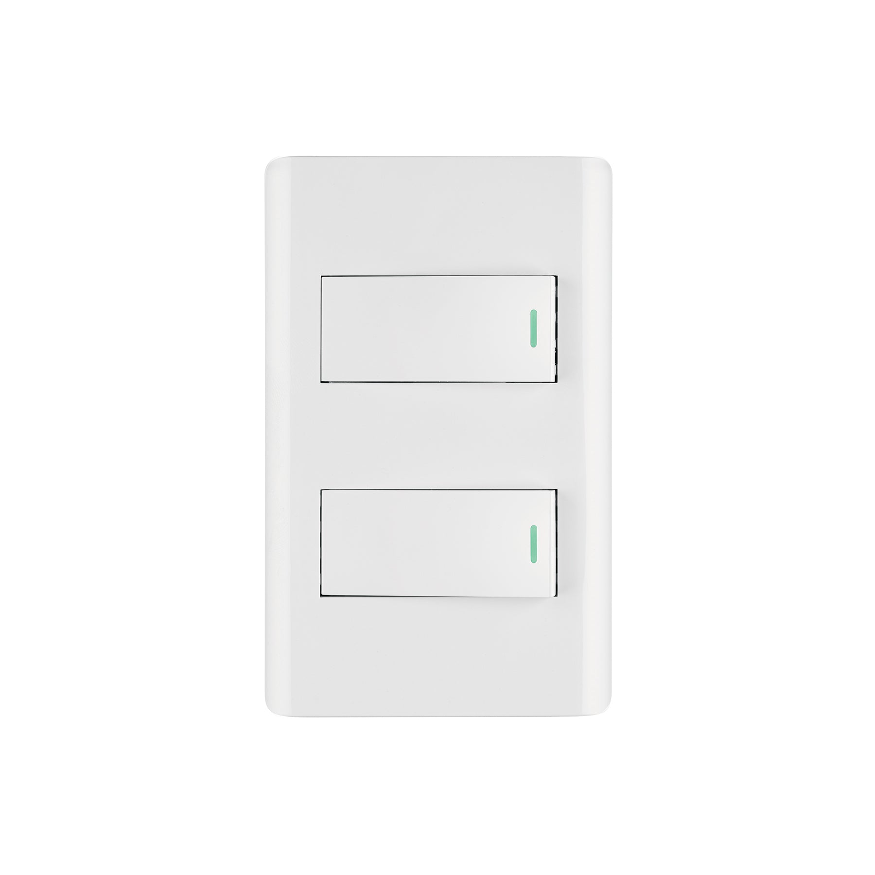 Placa armada blanca 1 interruptor y 1 de 3 vías 1 mód, Lisbo