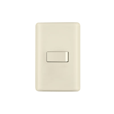 Placa armada 1 interruptor de escalera, marfil, Basic