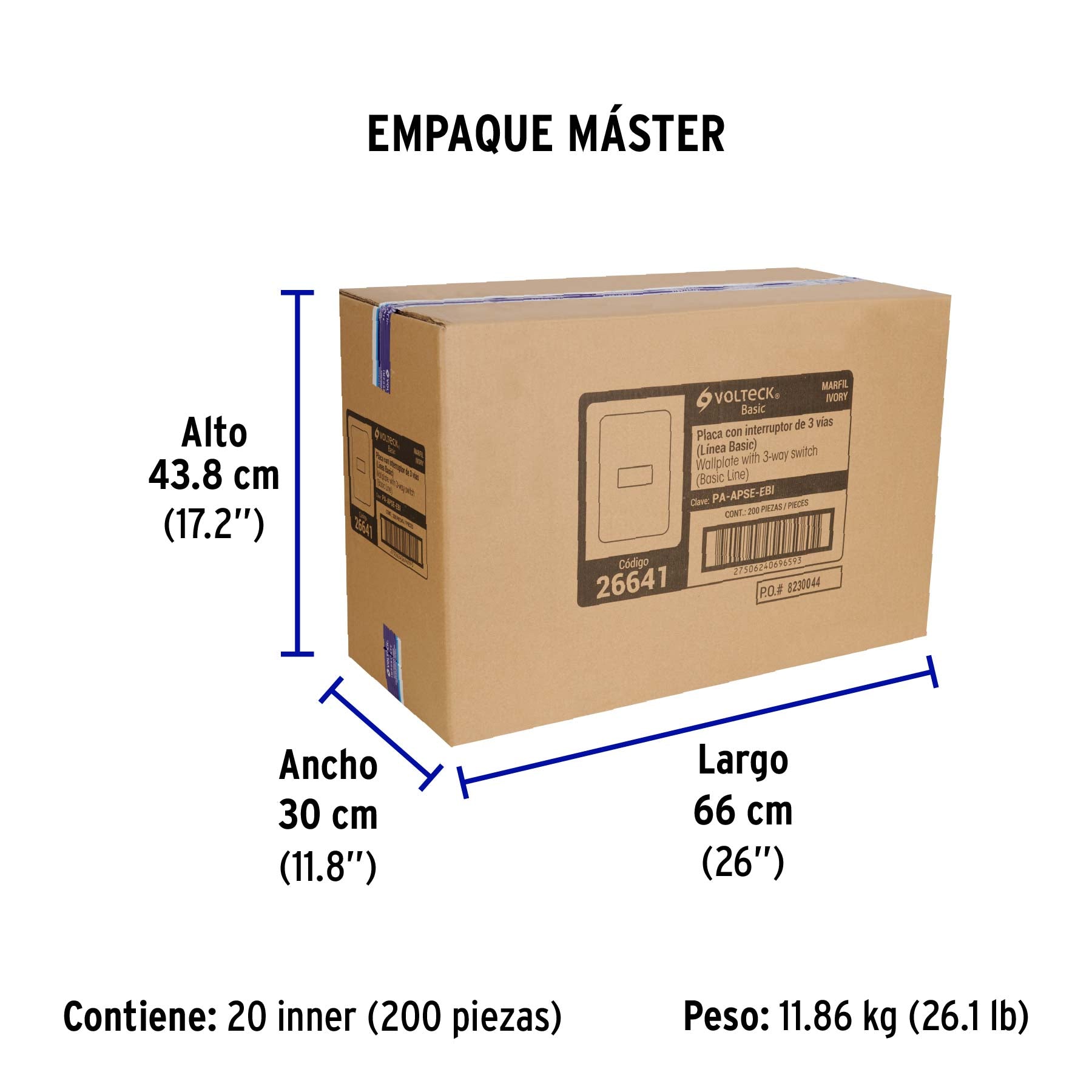 Placa armada 1 interruptor de escalera, marfil, Basic