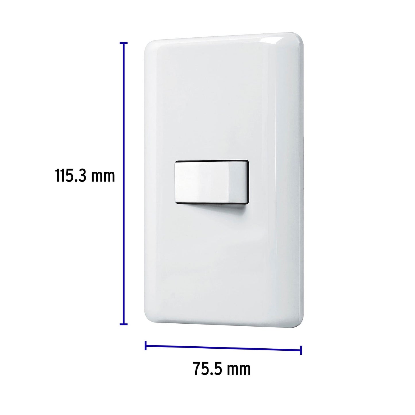 Placa armada con 1 interruptor de 3 vías, Volteck Basic