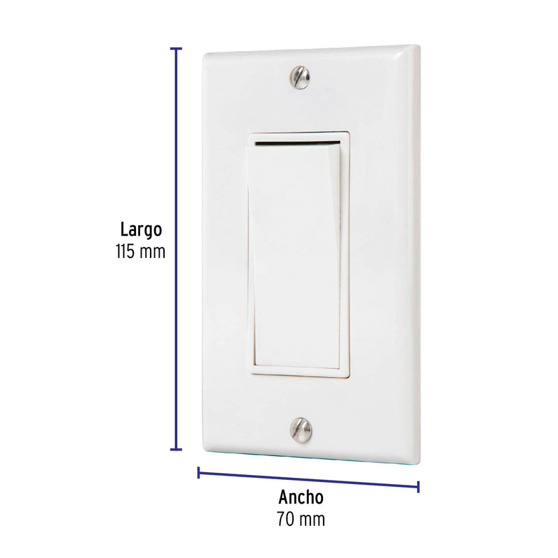 Placa armada con interruptor escalera Classic