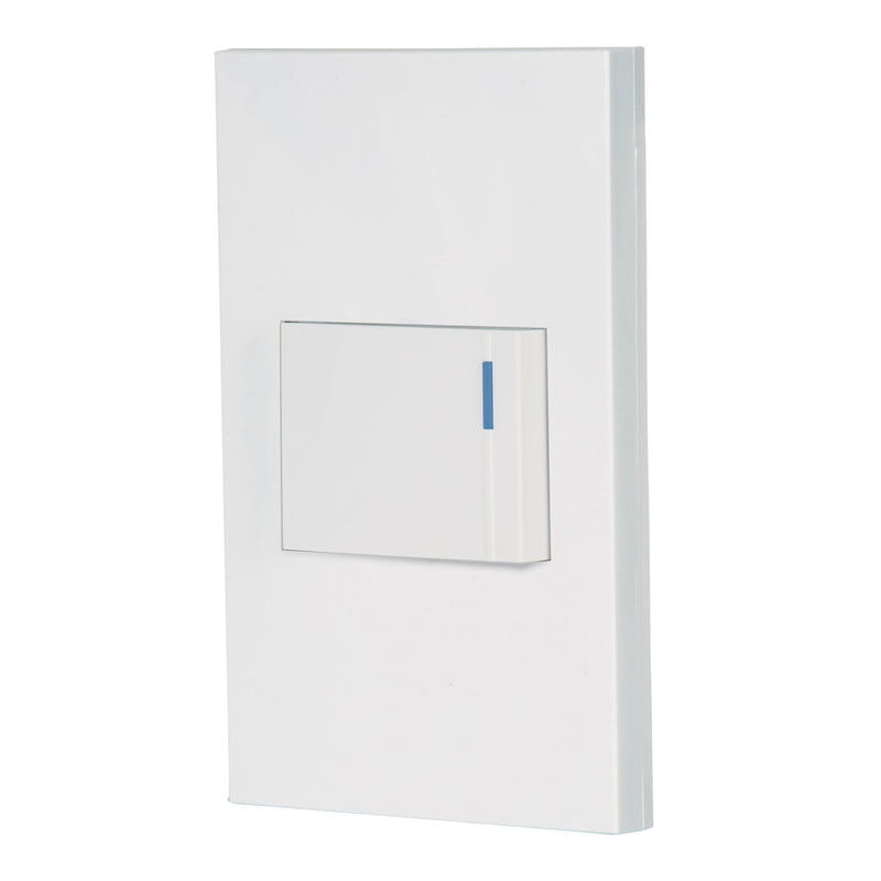 Placa armada 1 interruptor de 3vías, 1.5mód, Española,blanco