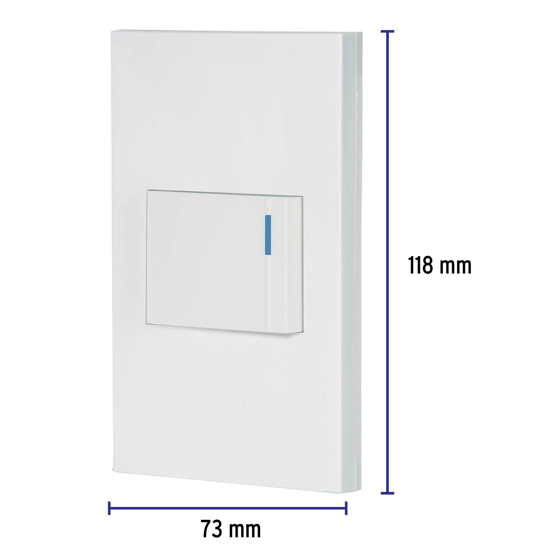 Placa armada 1 interruptor de 3vías, 1.5mód, Española,blanco