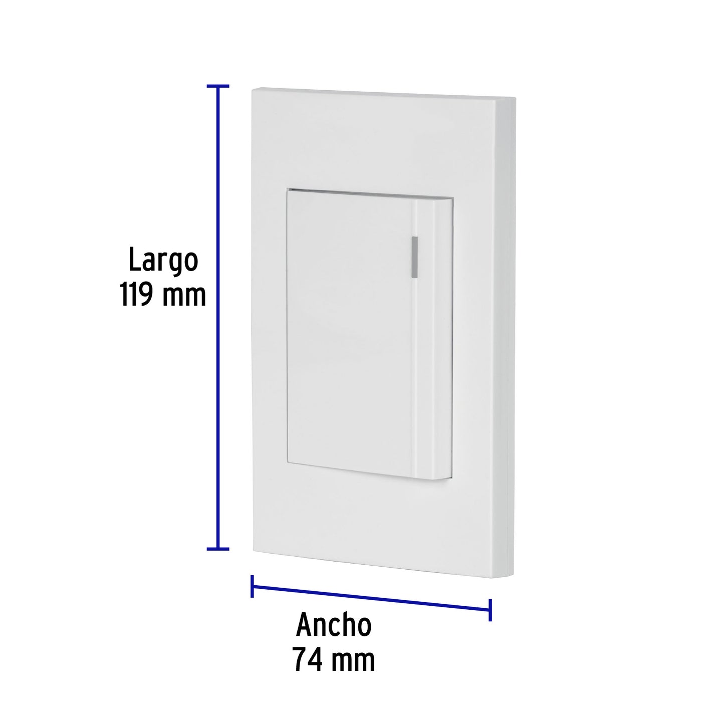 Placa armada 1 interruptor, 3 módulos, Española, blanco