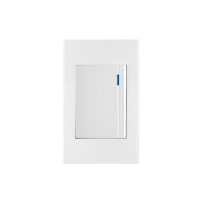 Placa armada 1 interruptor, 3 módulos, Española, blanco