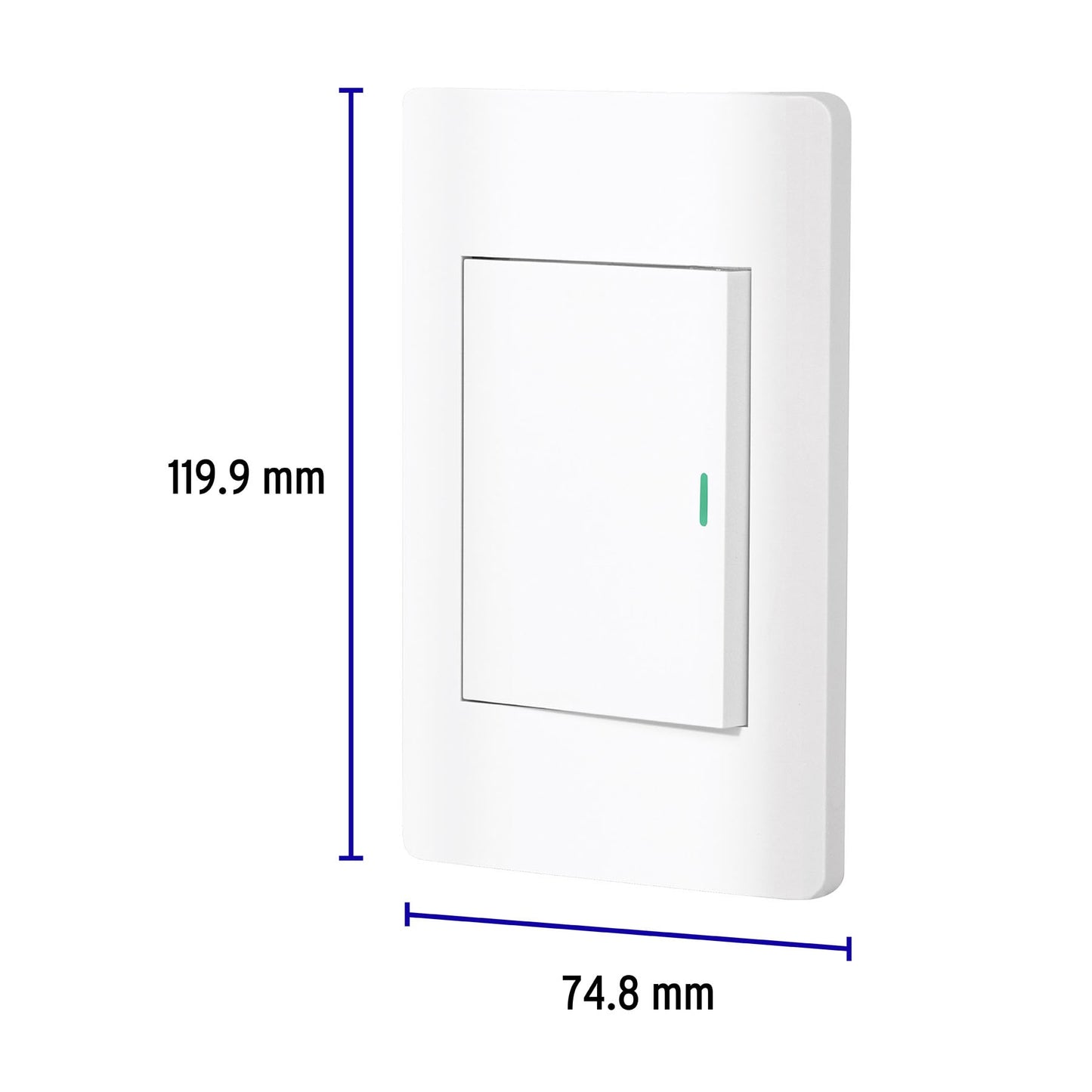 Placa armada blanca 1 interruptor 3 módulos, Lisboa, Volteck