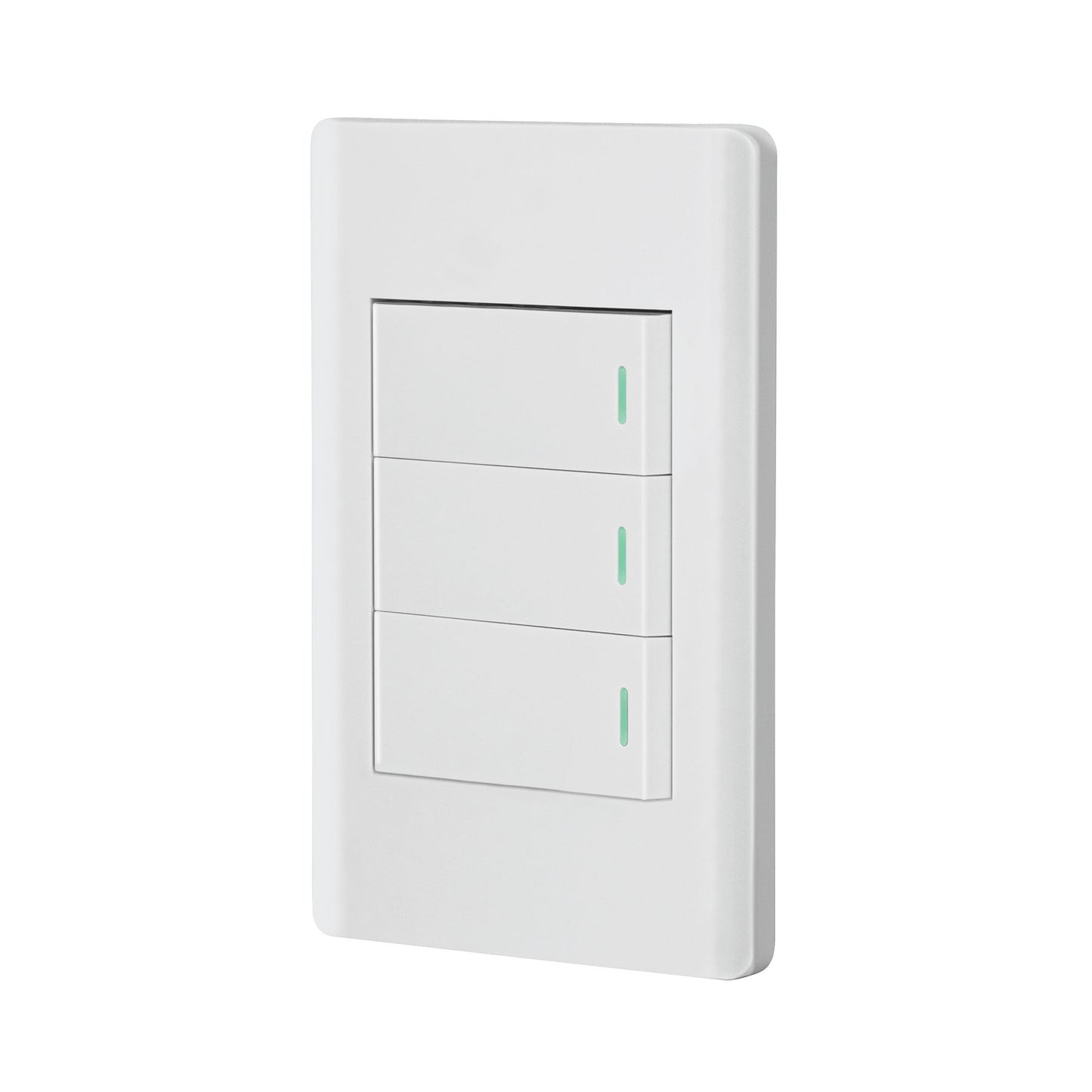 Placa armada blanca 2 interruptores 1 de 3 vías 1 mód, Lisbo