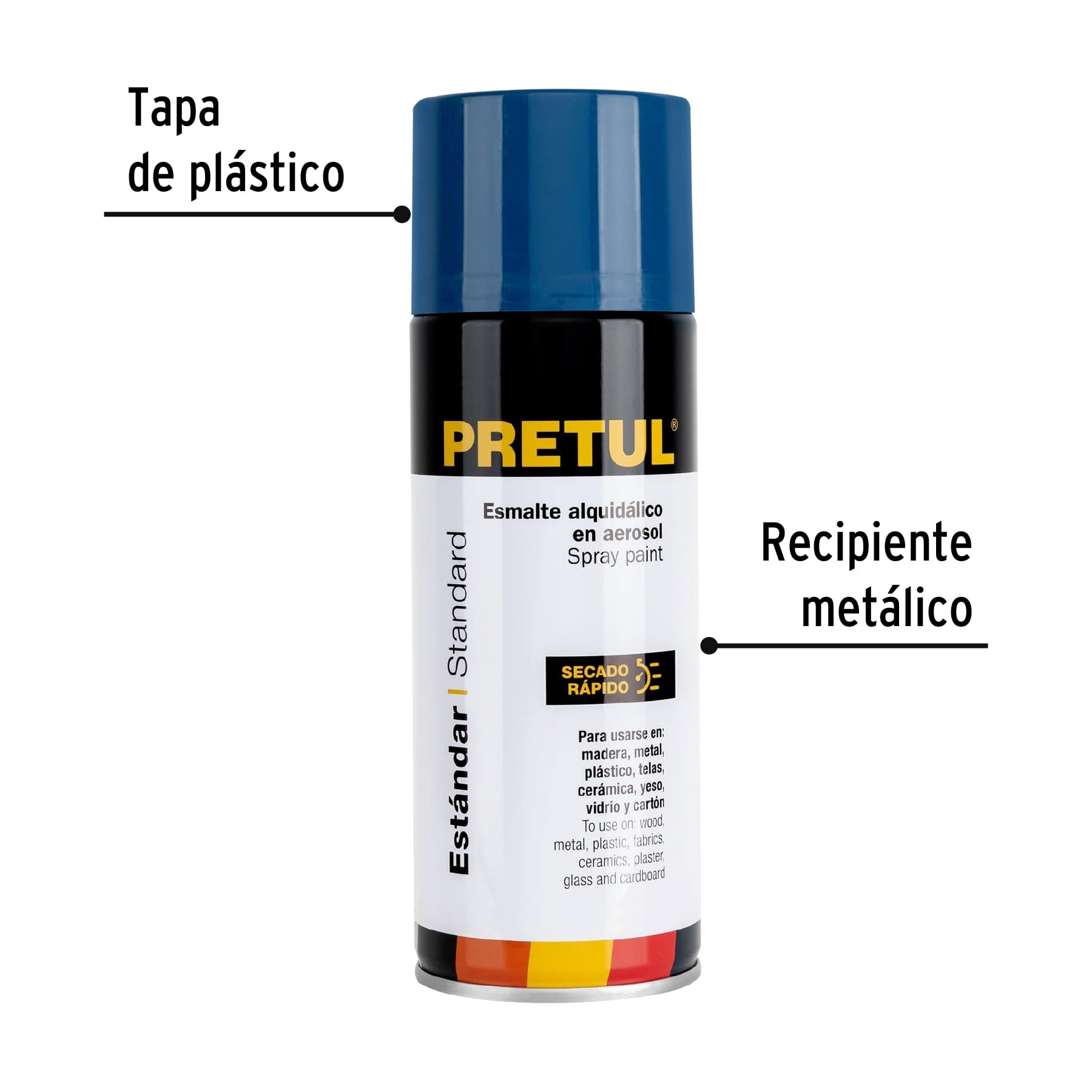 Pintura (Esmalte acrílico) en aerosol, azul ultramar, Pretul