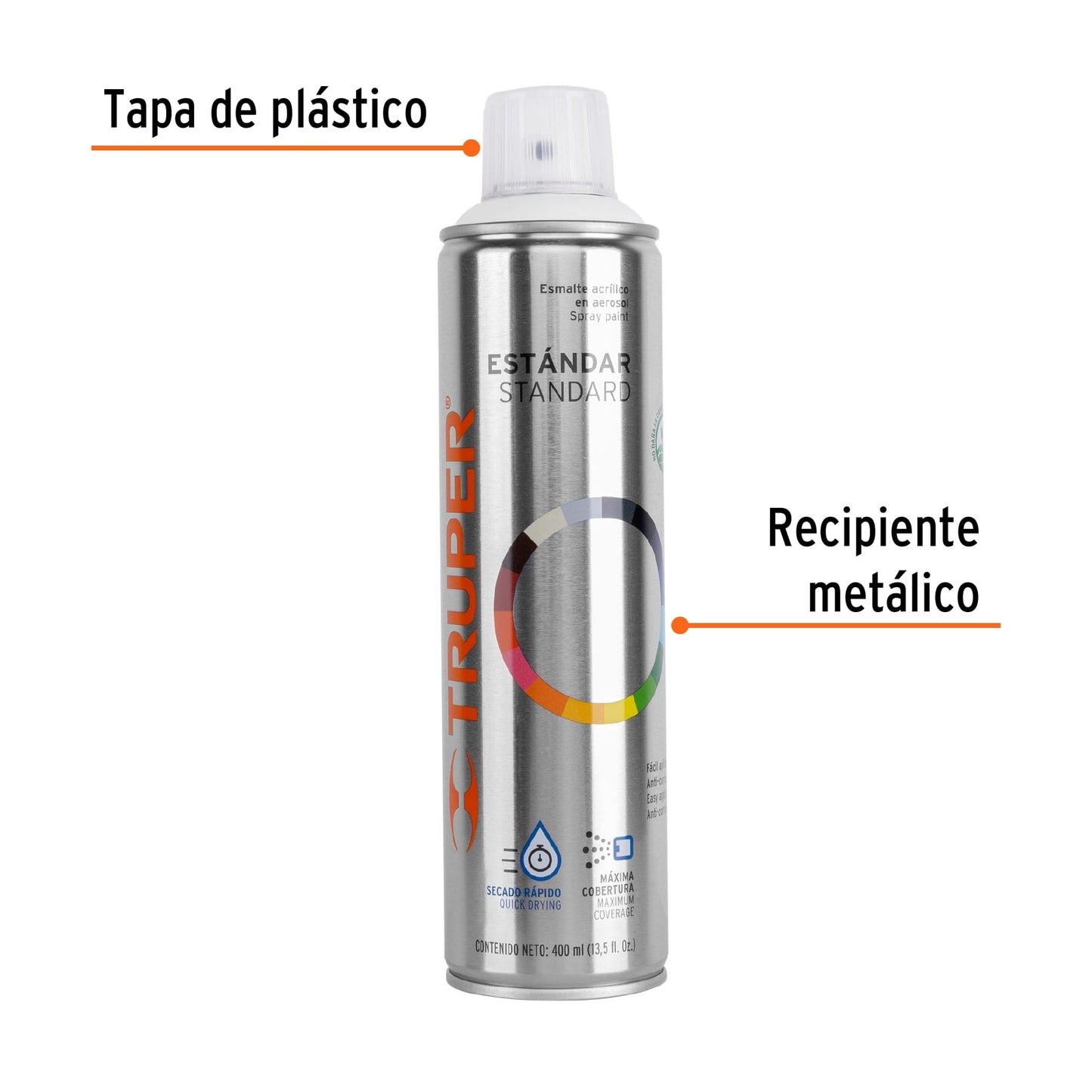 Pintura (Esmalte acrílico) en aerosol, blanco mate