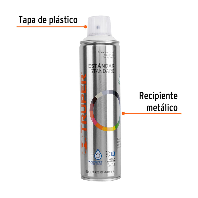 Pintura (Esmalte acrílico) en aerosol, blanco mate