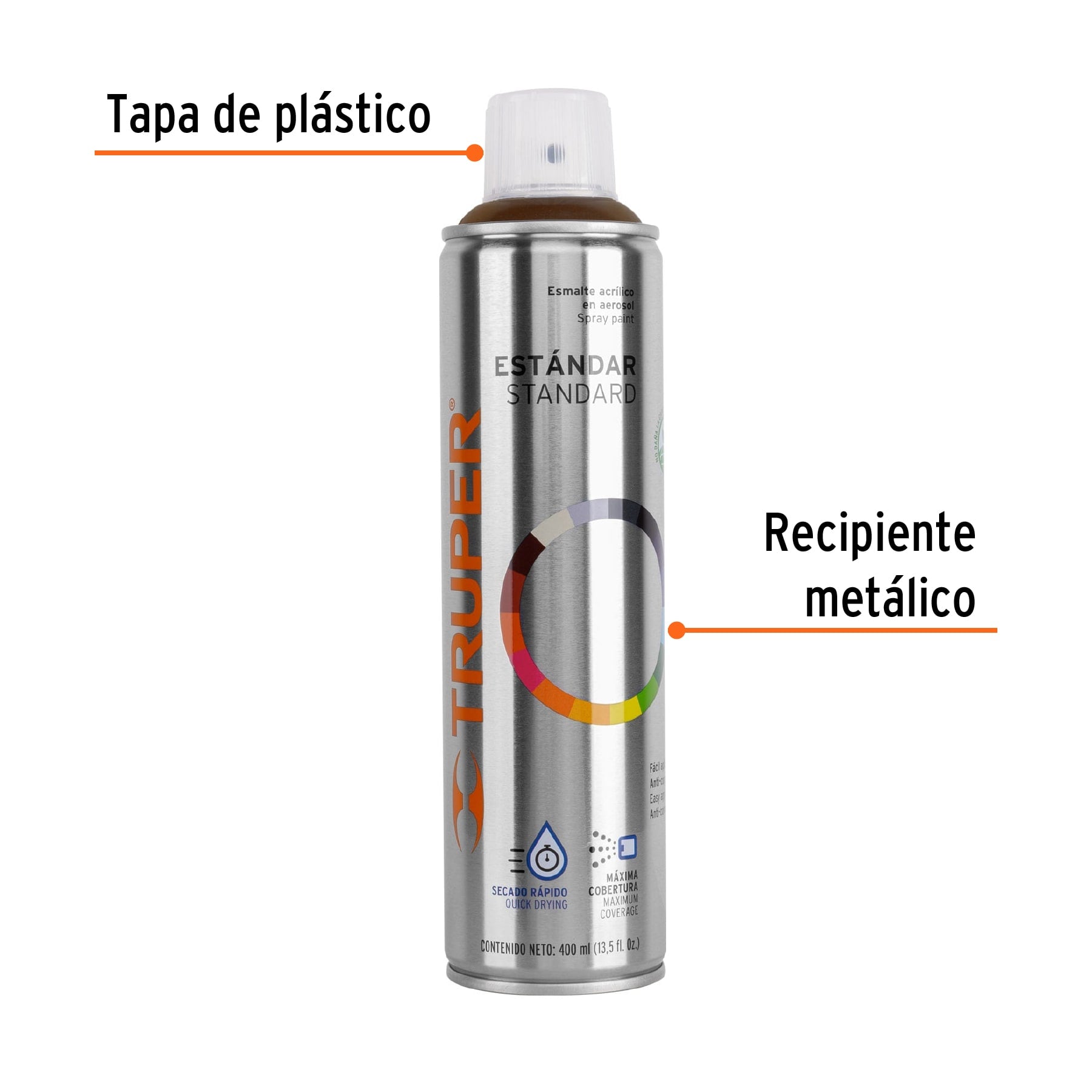 Pintura (Esmalte acrílico) en aerosol, café anodizado
