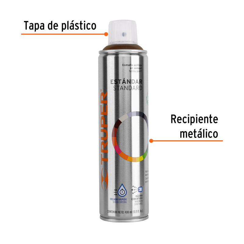 Pintura (Esmalte acrílico) en aerosol, café anodizado