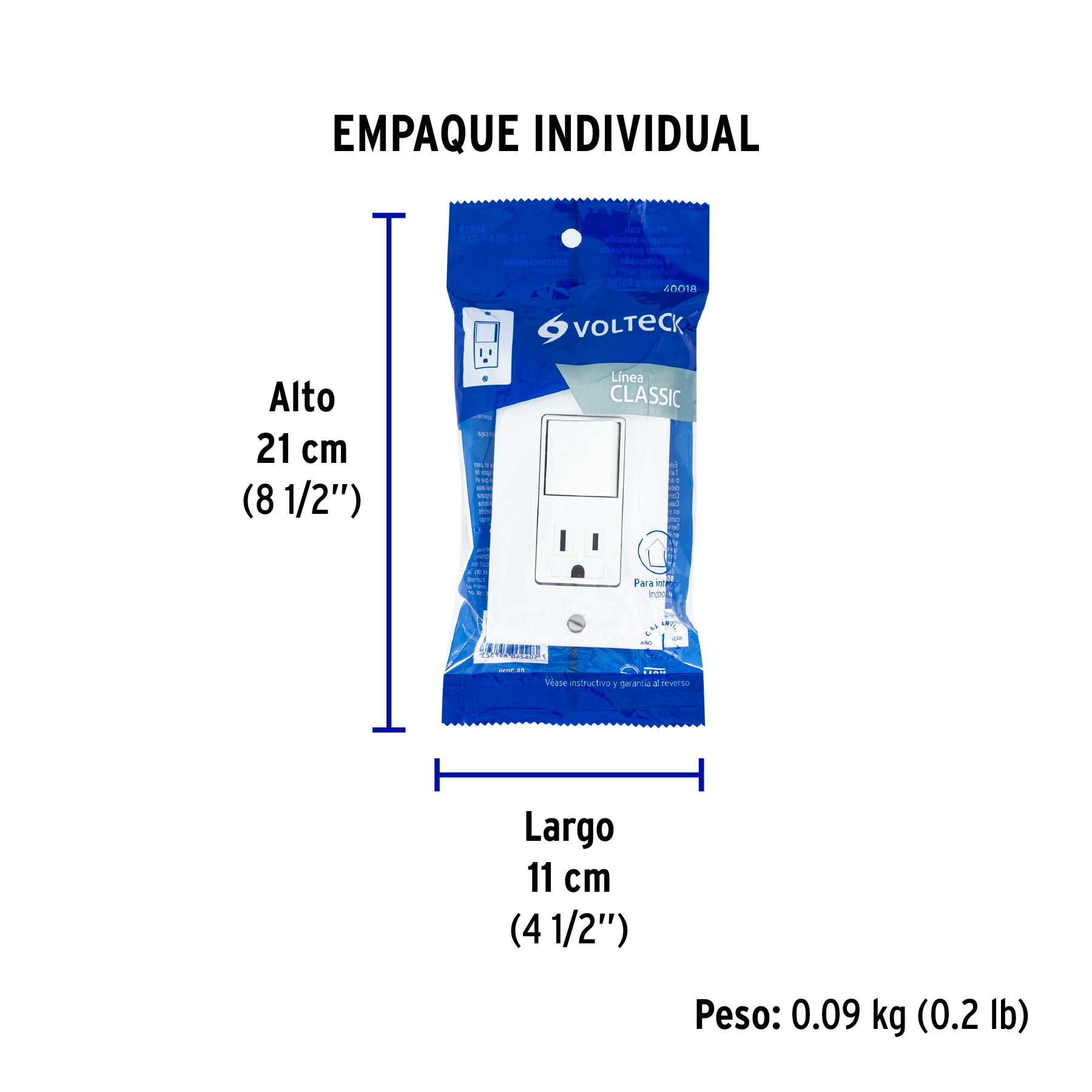 Placa armada contacto e interruptor Classic