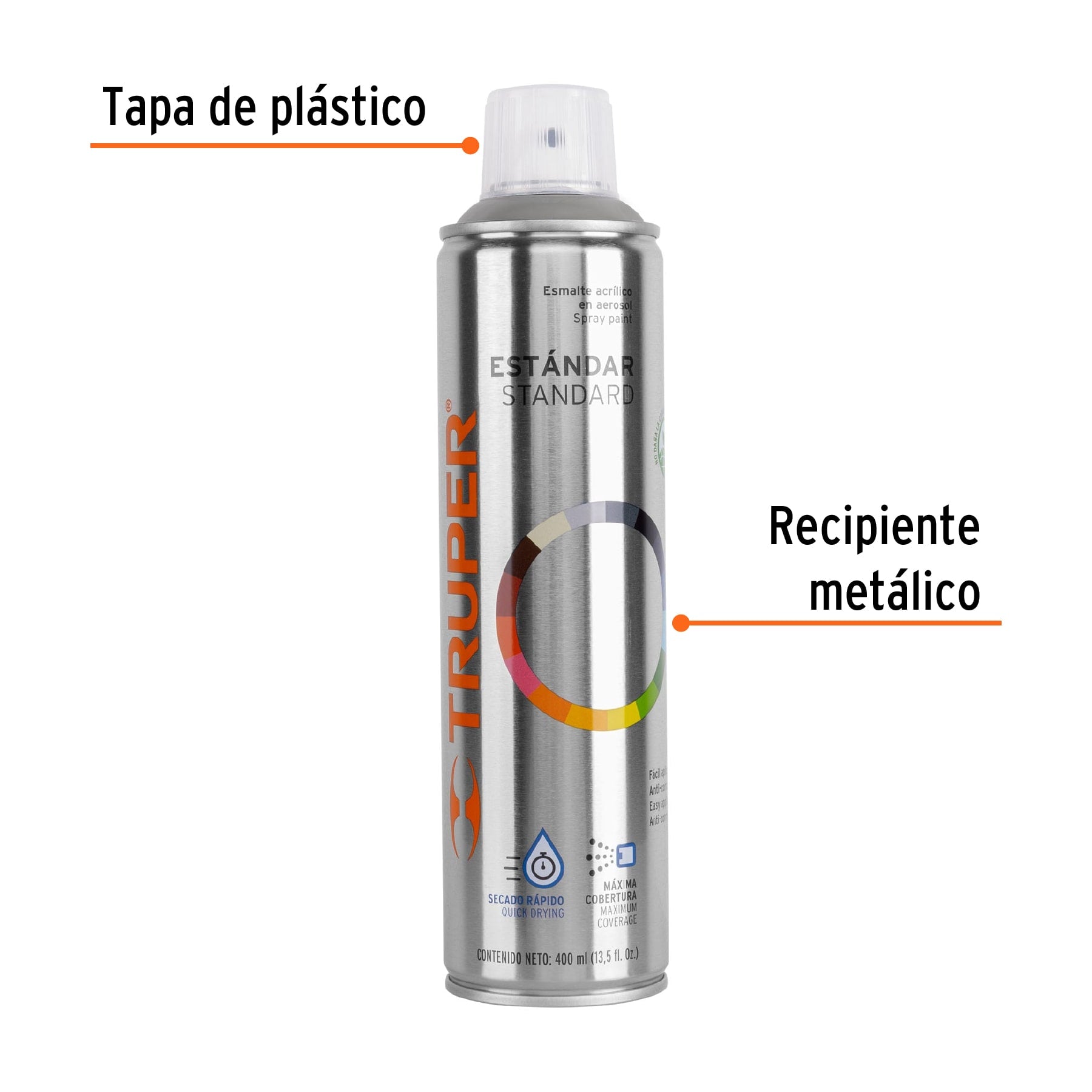Pintura (Esmalte acrílico) en aerosol, gris claro