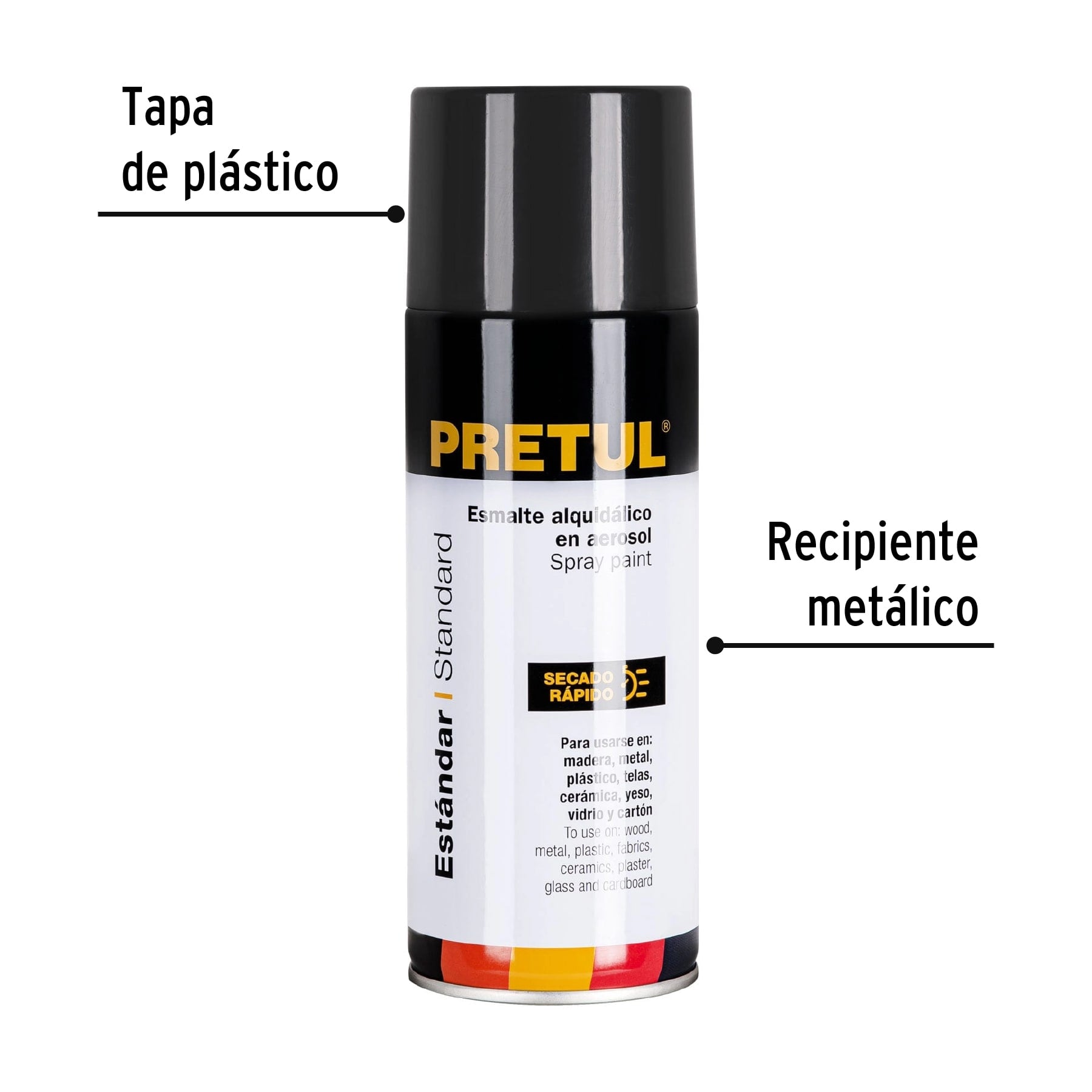 Pintura (Esmalte acrílico) en aerosol, gris obscuro, Pretul