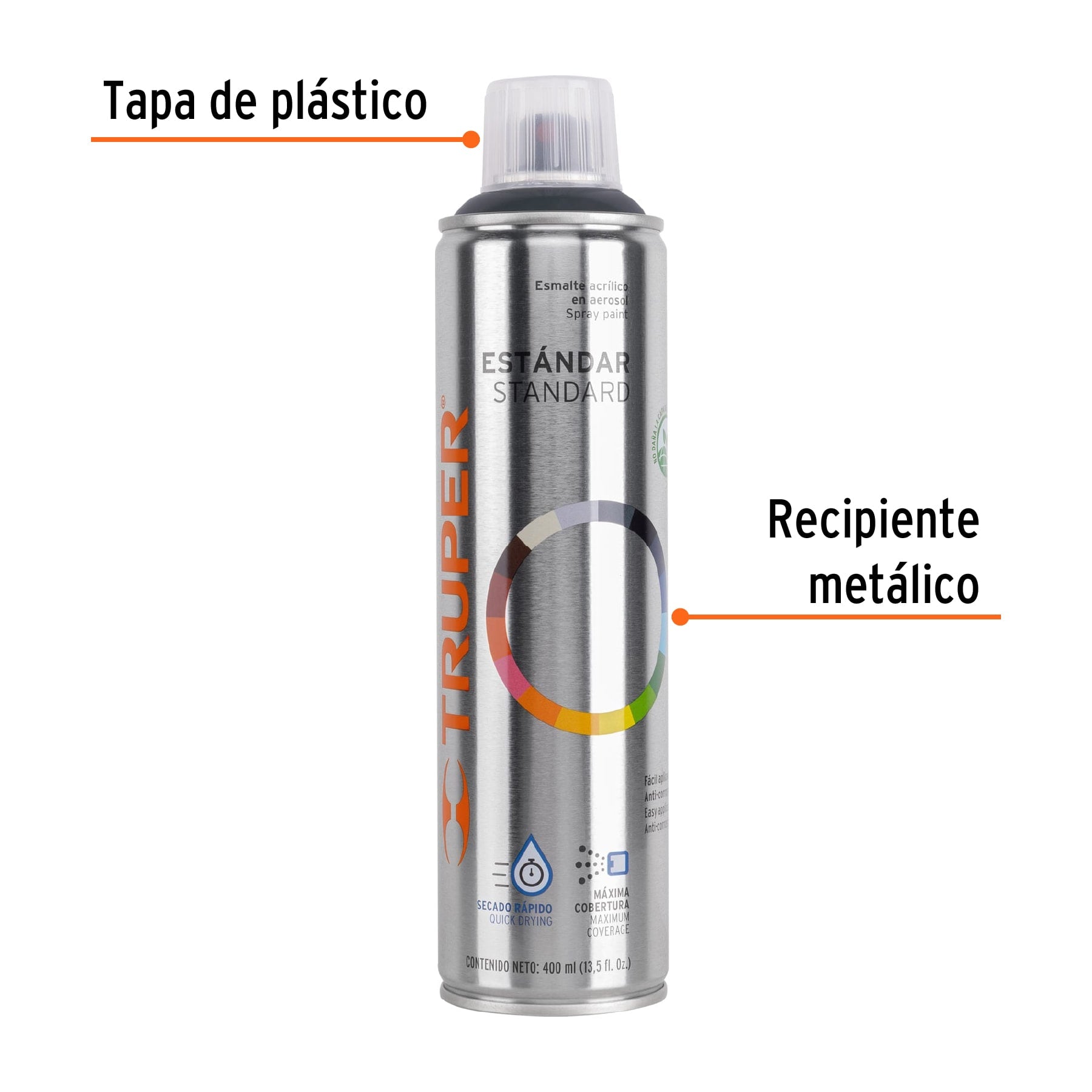 Pintura (Esmalte acrílico) en aerosol, gris obscuro