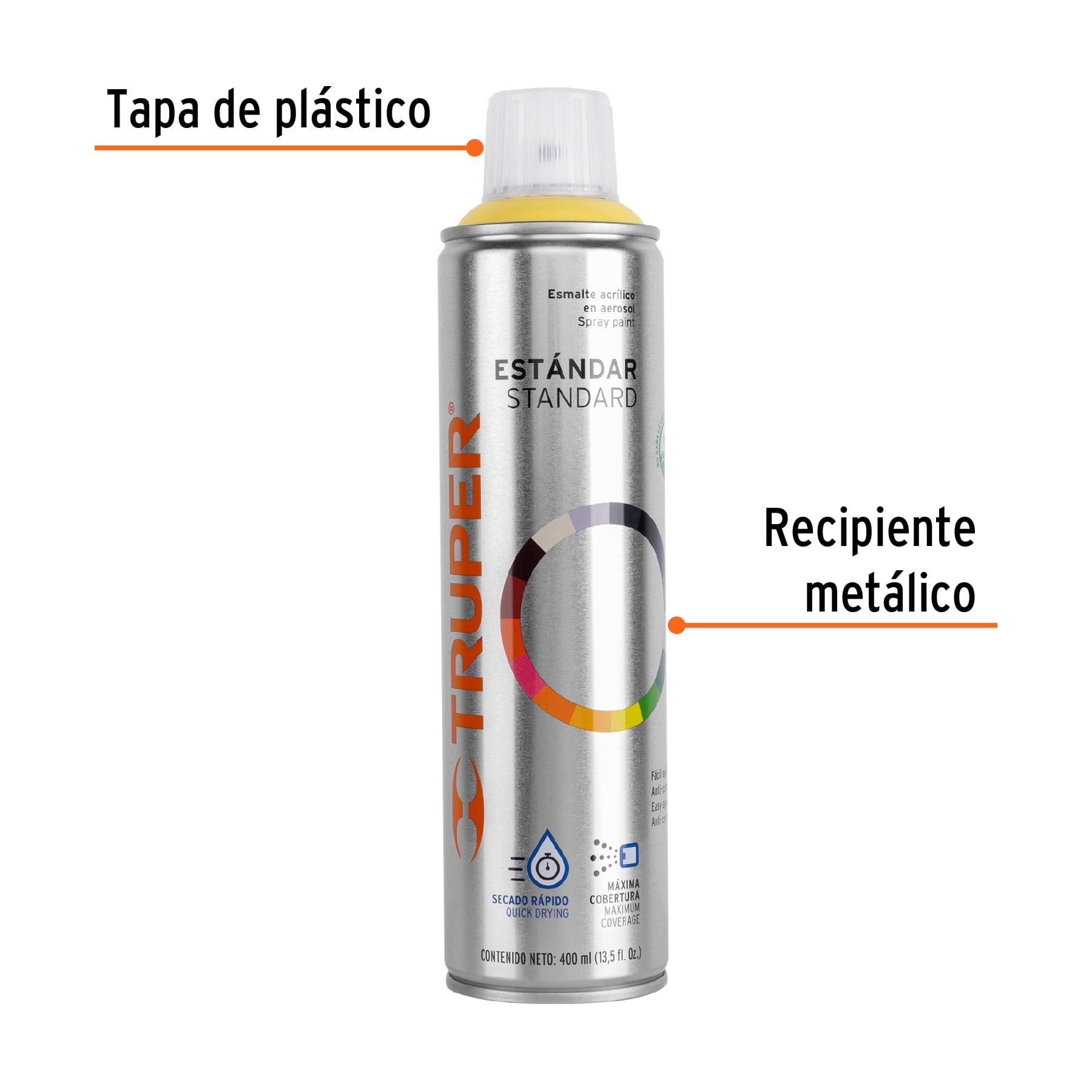 Pintura (Esmalte acrílico) en aerosol, marfil