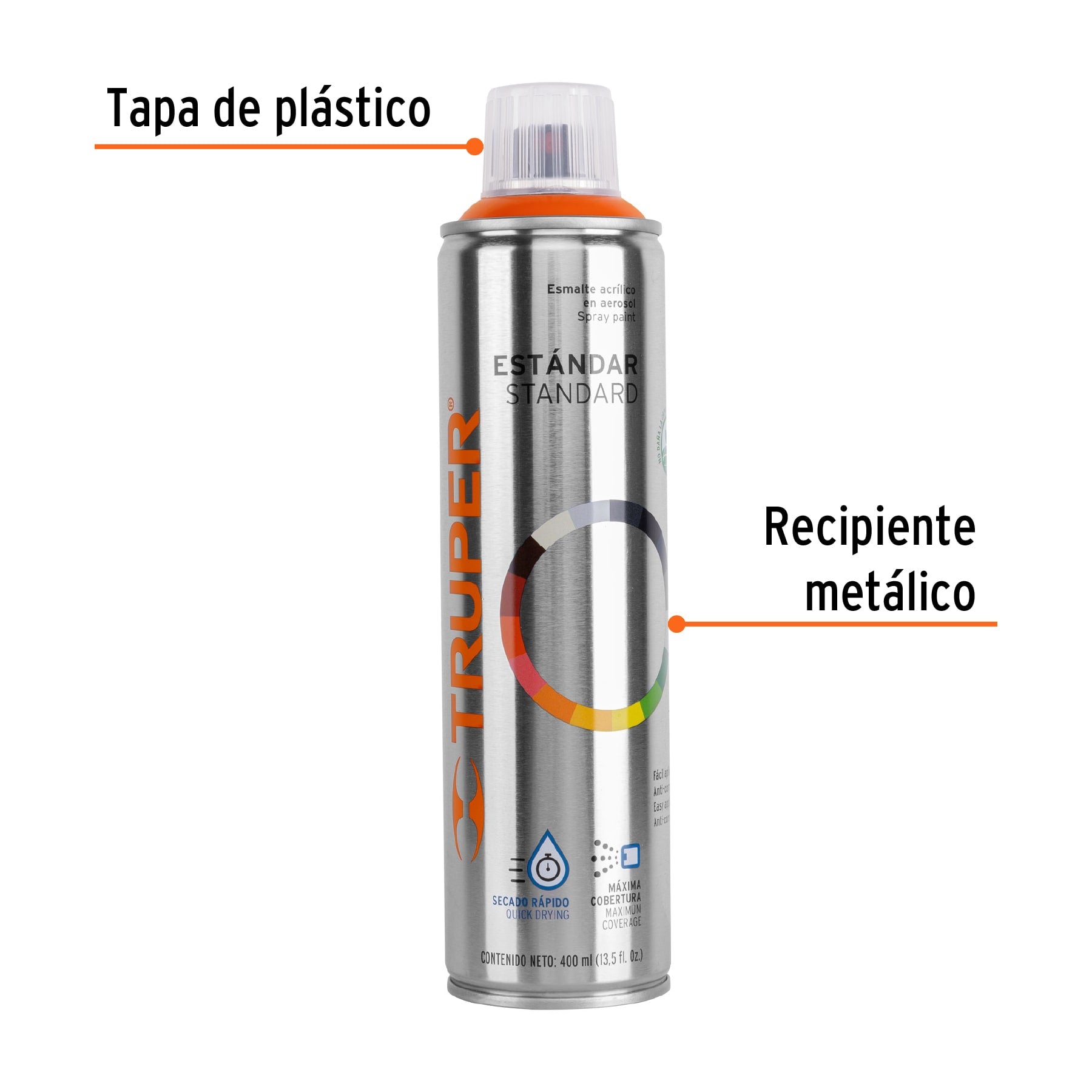 Pintura (Esmalte acrílico) en aerosol, naranja