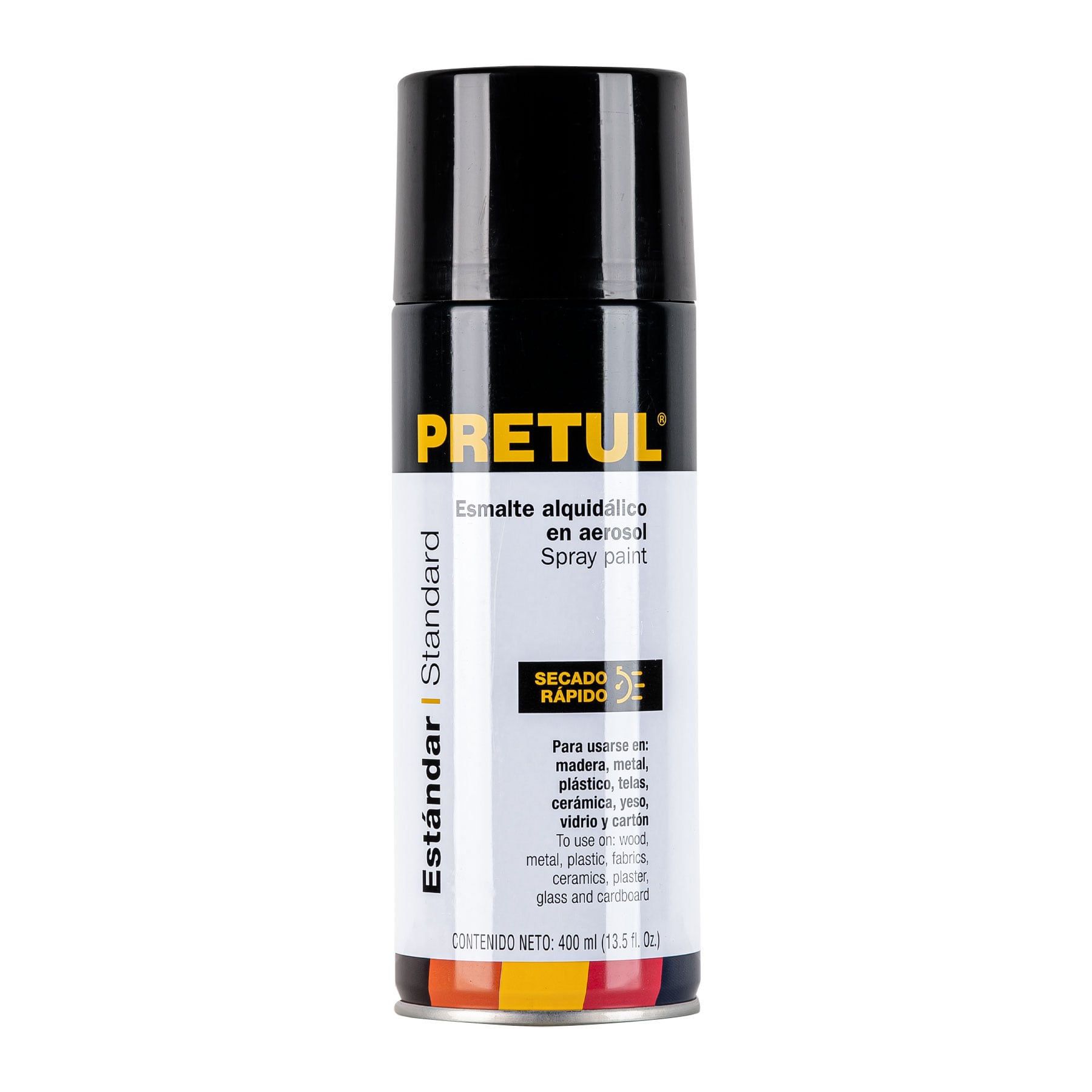 Pintura (Esmalte acrílico) en aerosol, negro satín, Pretul