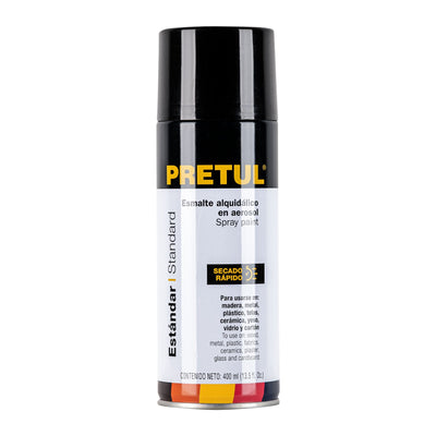 Pintura (Esmalte acrílico) en aerosol, negro satín, Pretul