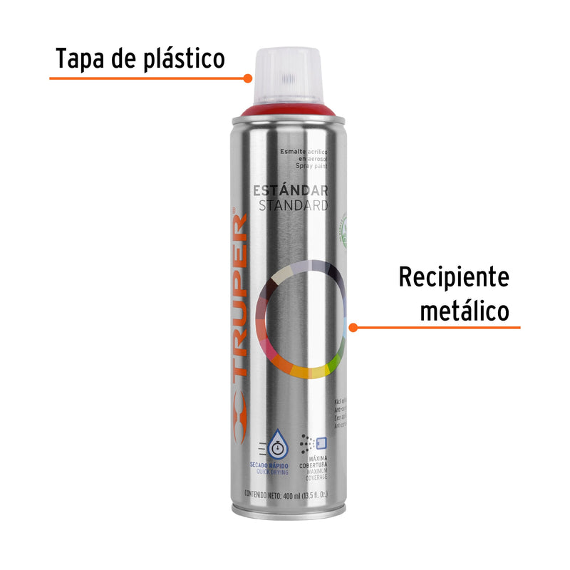 Pintura (Esmalte acrílico) en aerosol, rojo