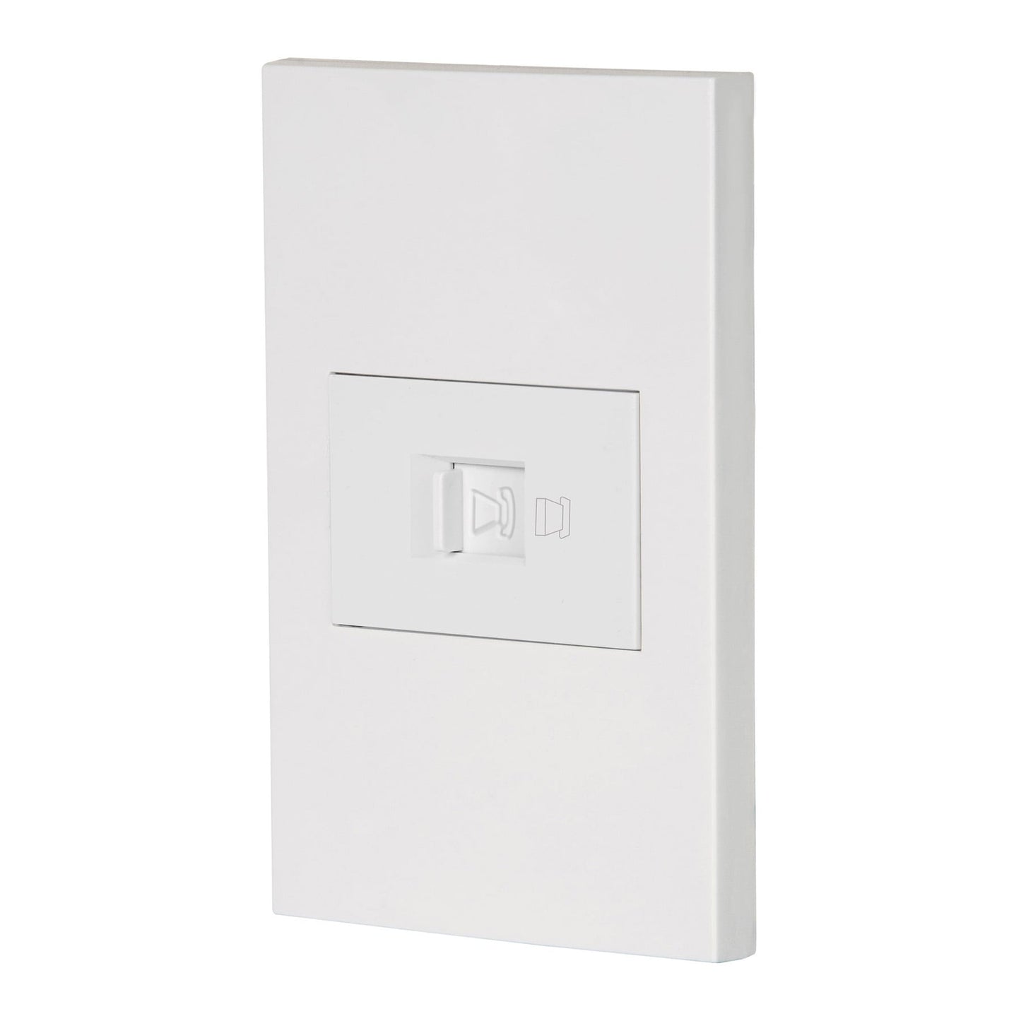 Placa armada 1 toma para teléfono, 1.5 mod, Española, blanco