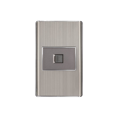 Placa armada acero inox 1 toma para teléfono 1.5 mód, Lisboa