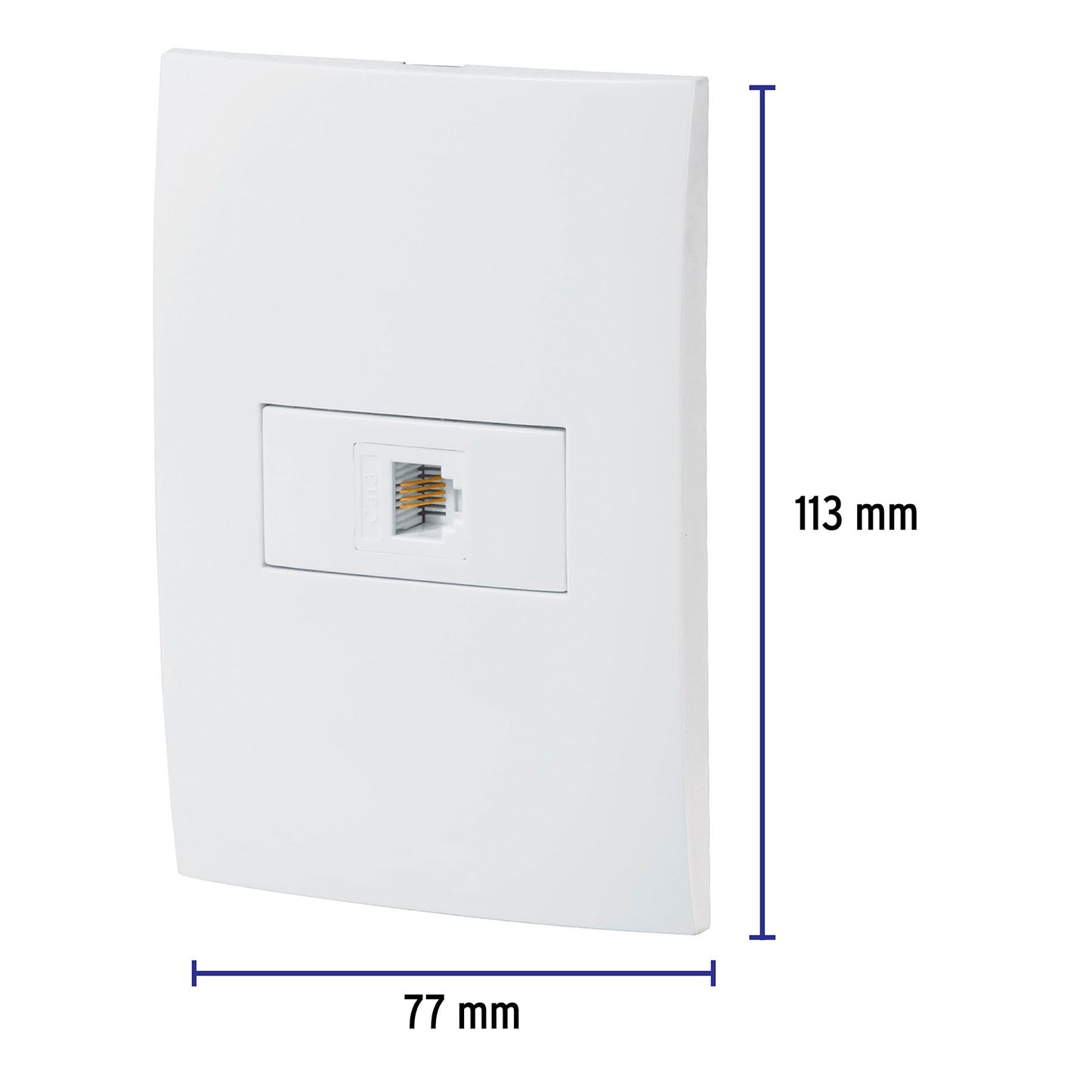 Placa armada con entrada para teléfono, línea Oslo, blanco