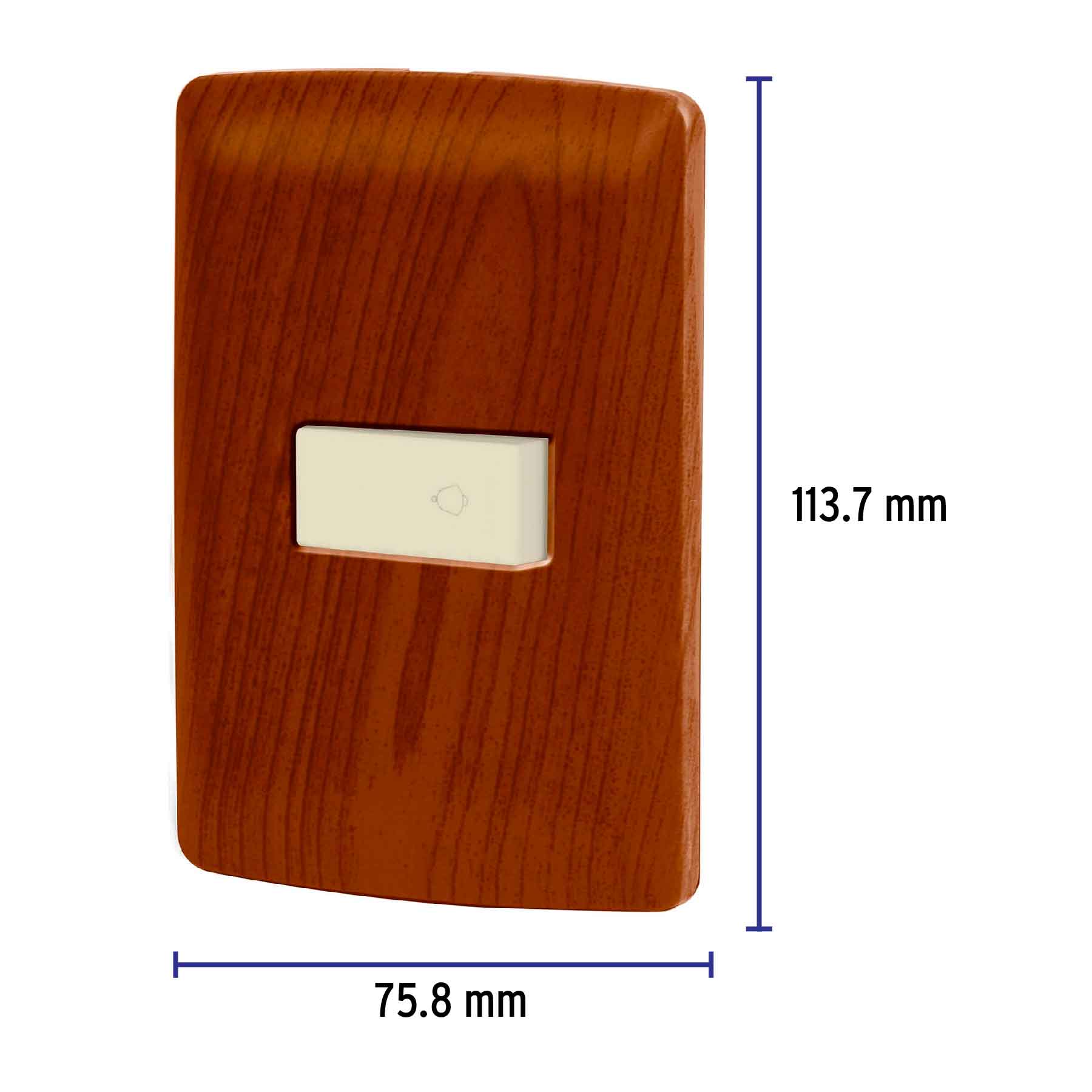 Placa armada con timbre madera, línea Italiana