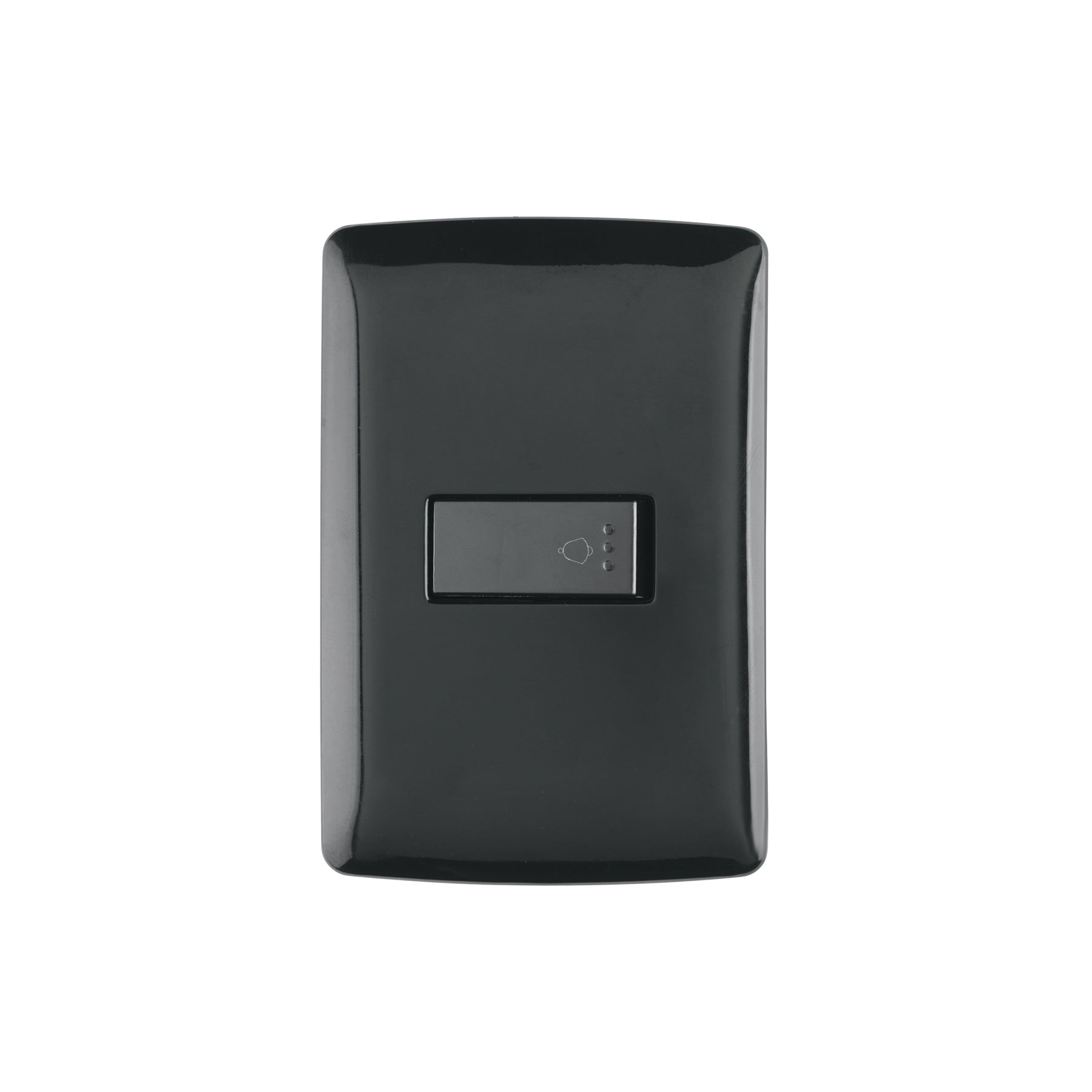 Placa armada con timbre, negro, línea Italiana
