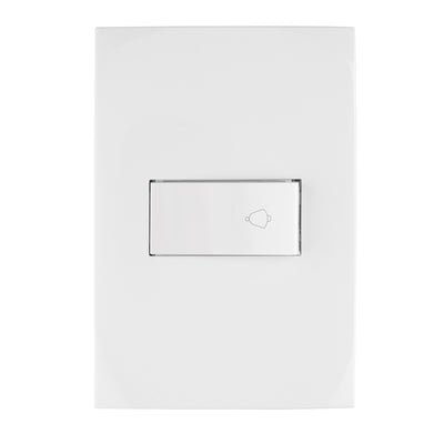 Placa armada con timbre, línea Oslo, color blanco