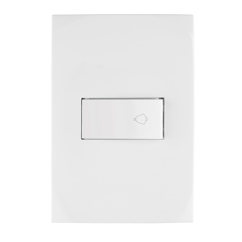 Placa armada con timbre, línea Oslo, color blanco