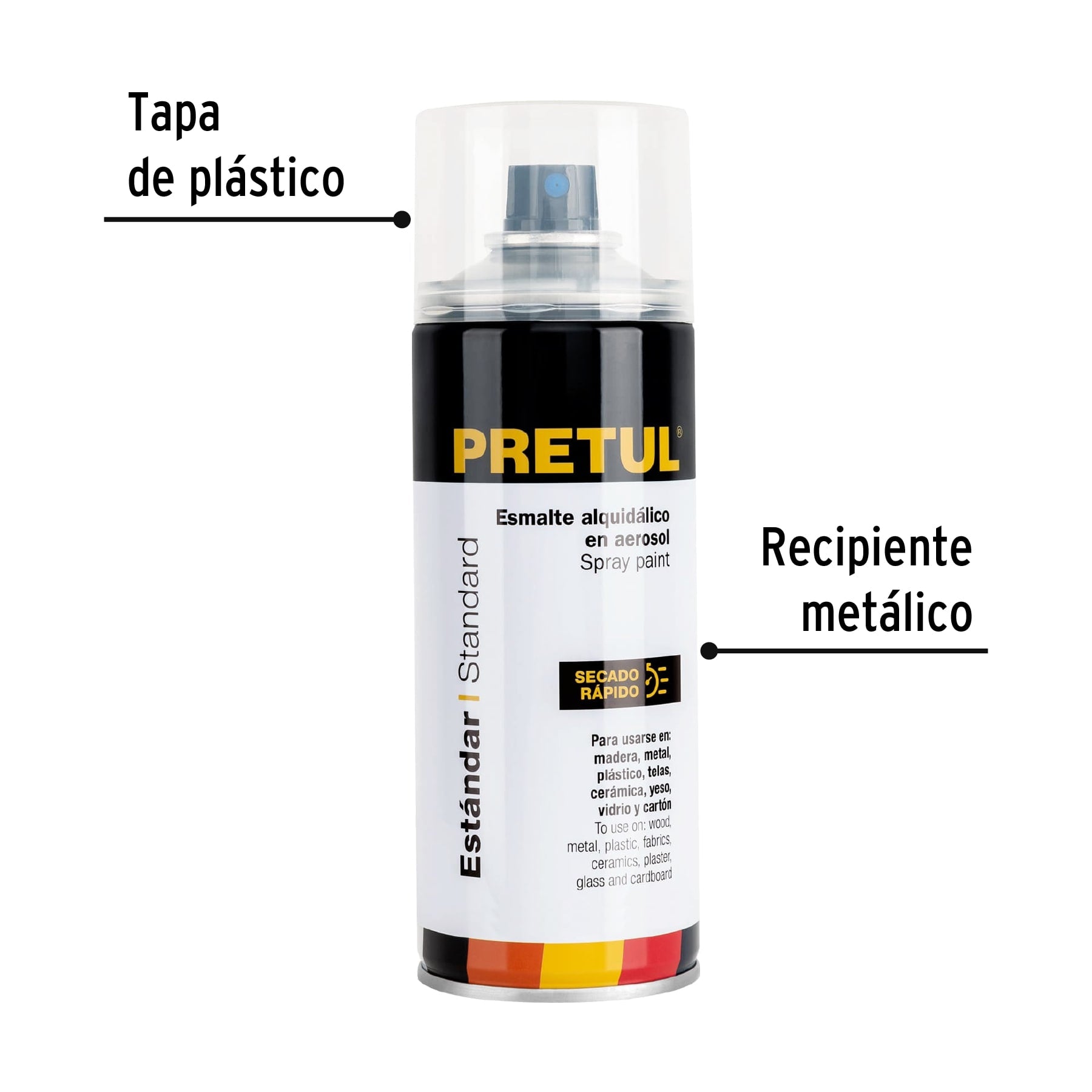 Pintura (Esmalte acrílico) en aerosol, transparente, Pretul