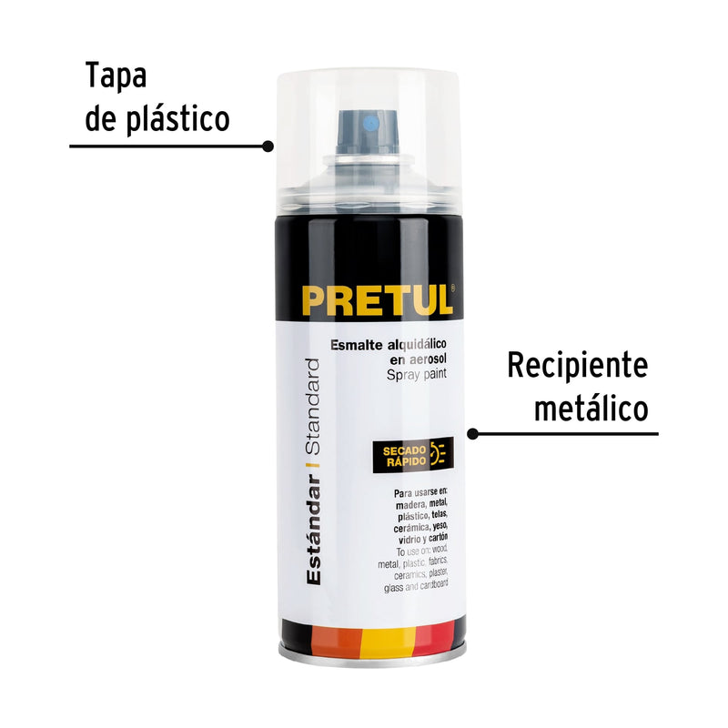 Pintura (Esmalte acrílico) en aerosol, transparente, Pretul