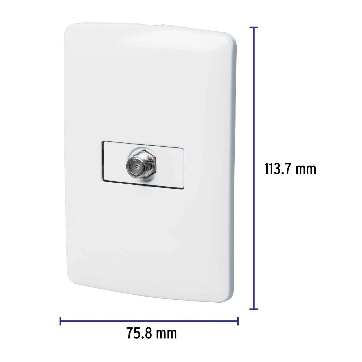 Placa armada con conexión para TV, blanco, línea Italiana