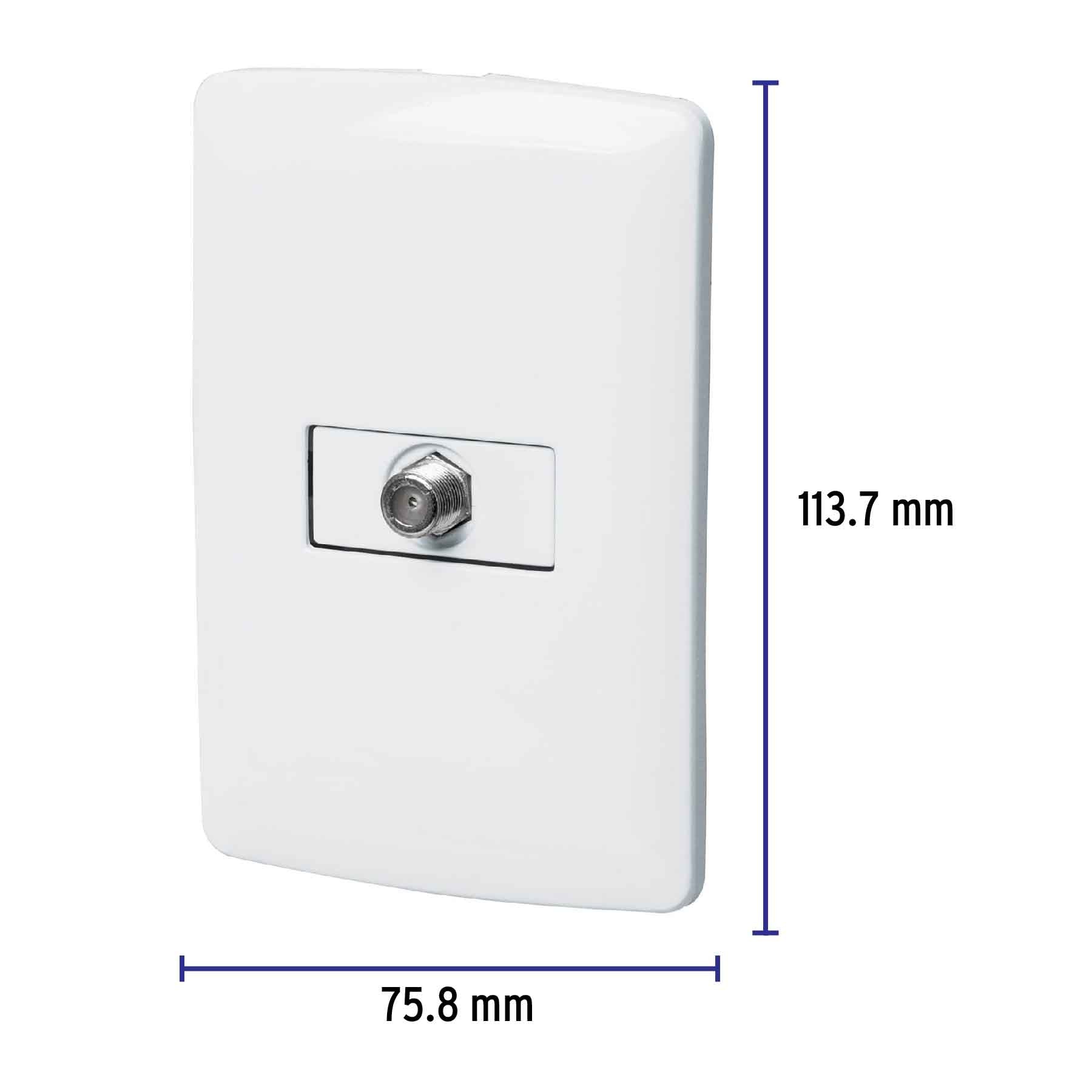 Placa armada con conexión para TV, blanco, línea Italiana