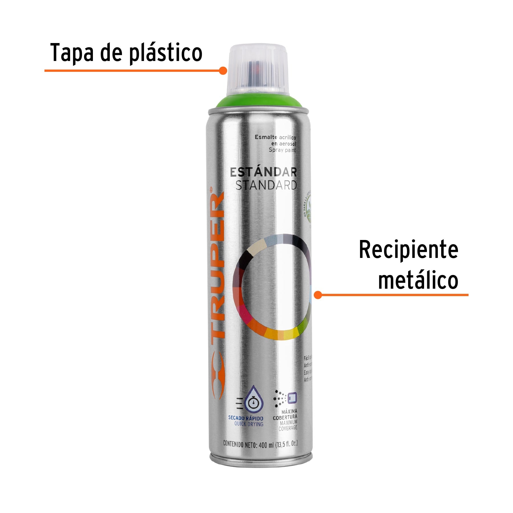 Pintura (Esmalte acrílico) en aerosol, verde manzana