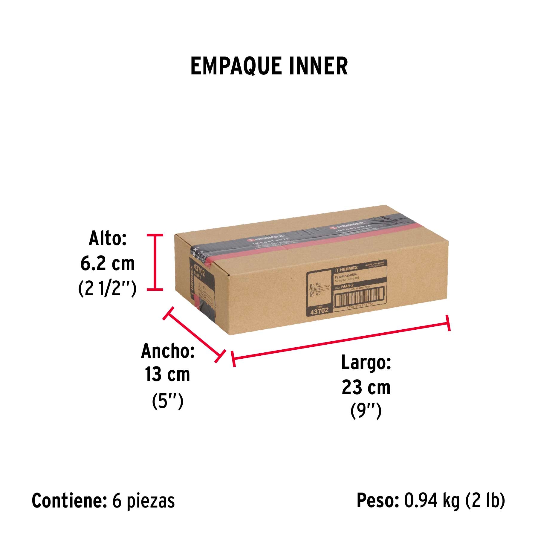Pasador abatible de latón antiguo