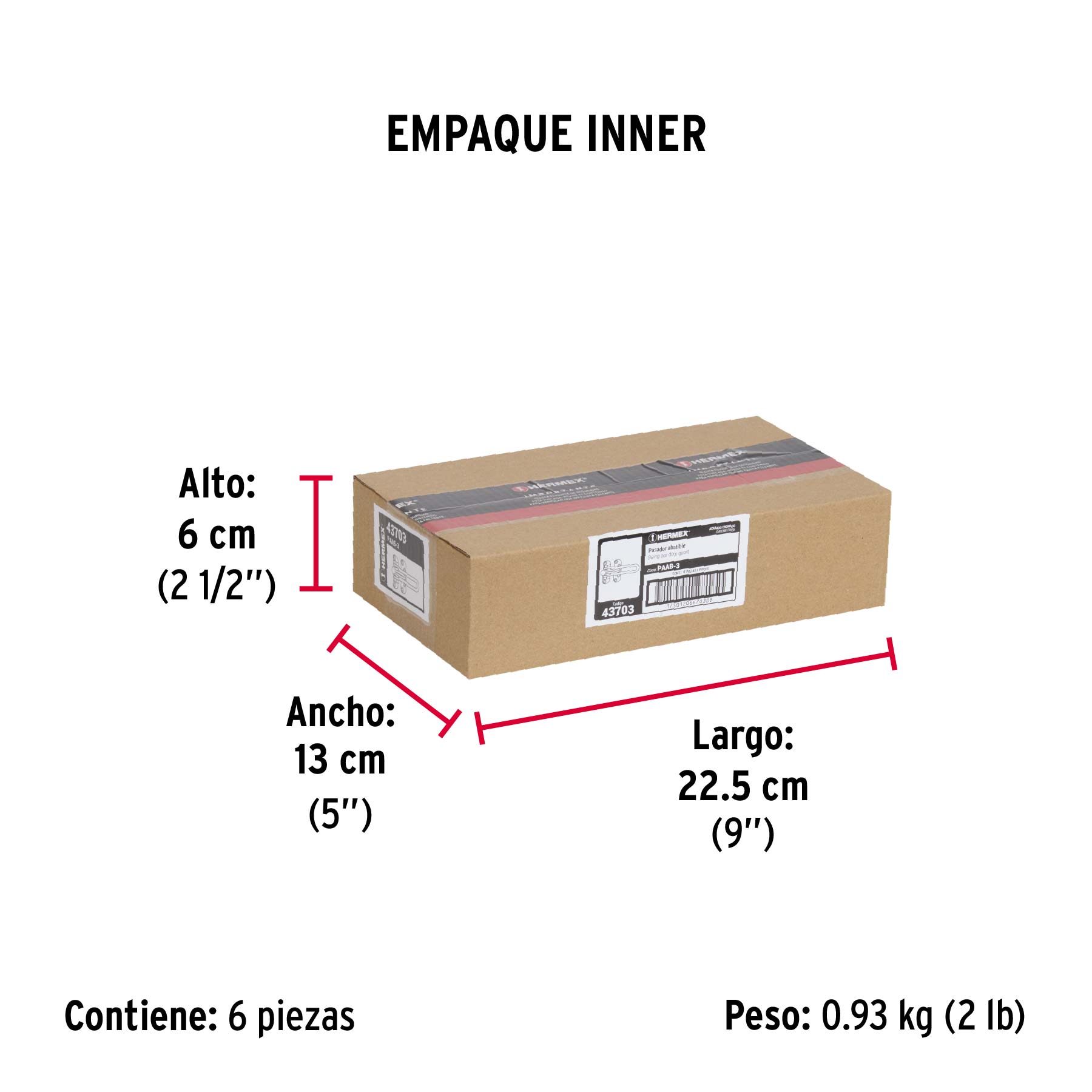 Pasador abatible de cromo