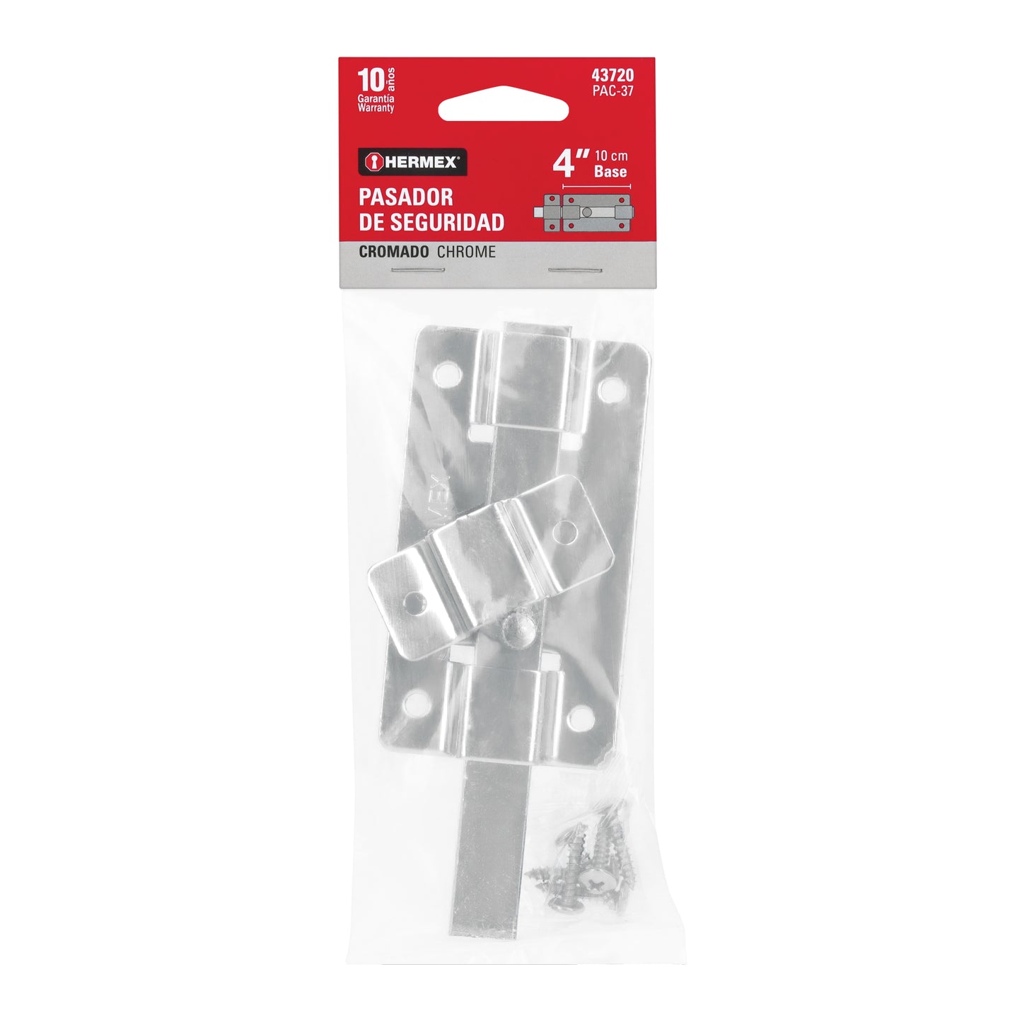 Pasador de cromo, 4"