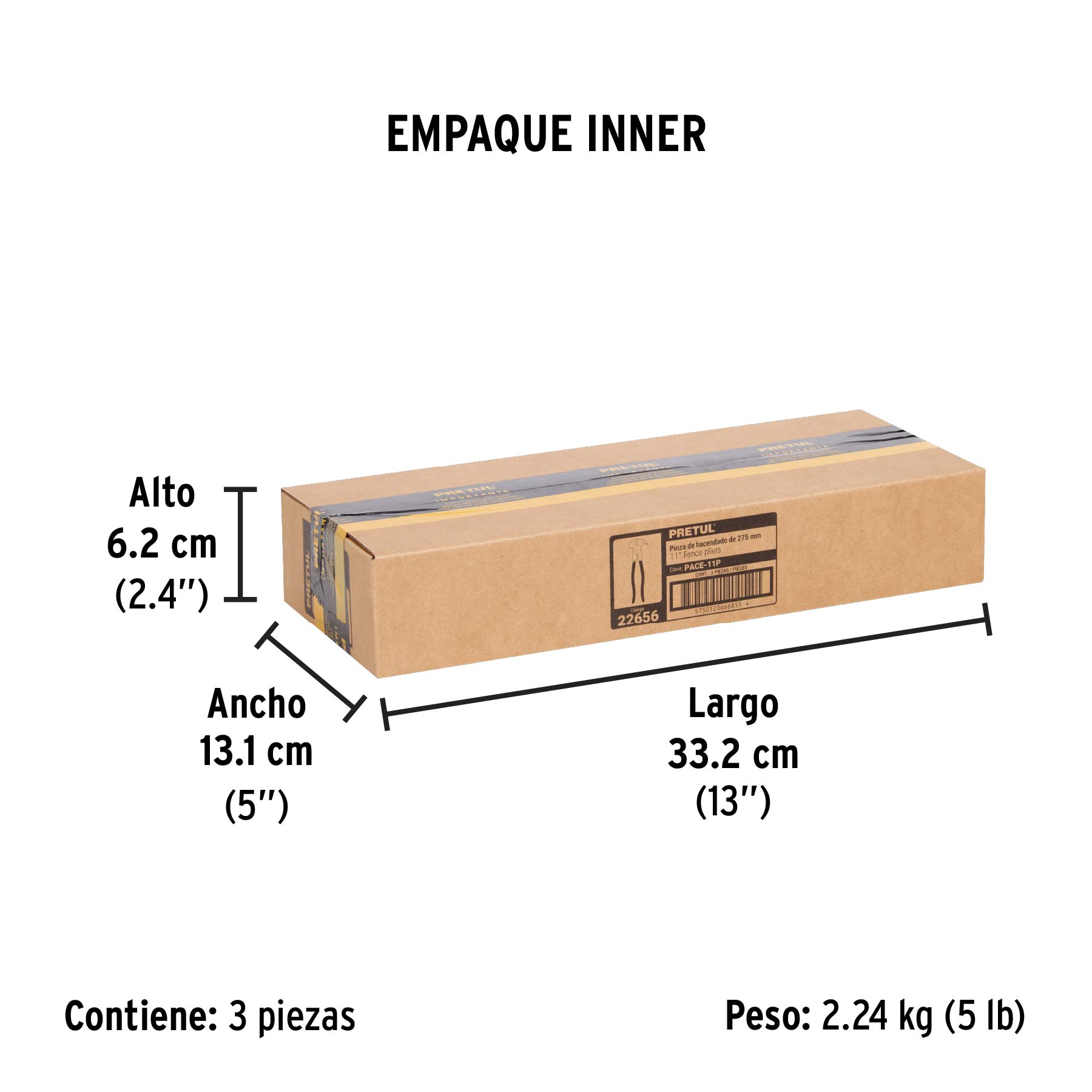 Pinza de hacendado 11", pretul