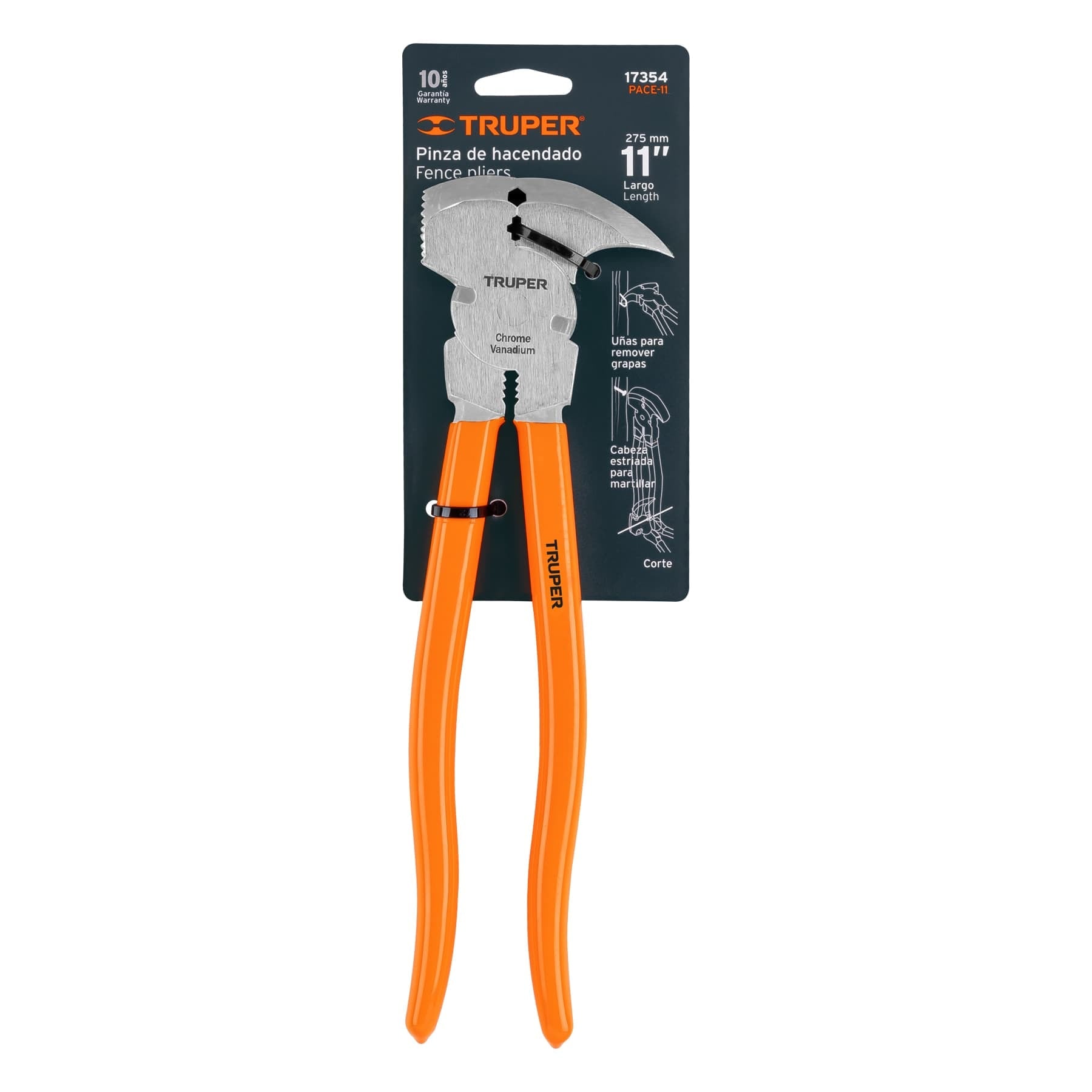 Pinza de hacendado 11", mango de vinil