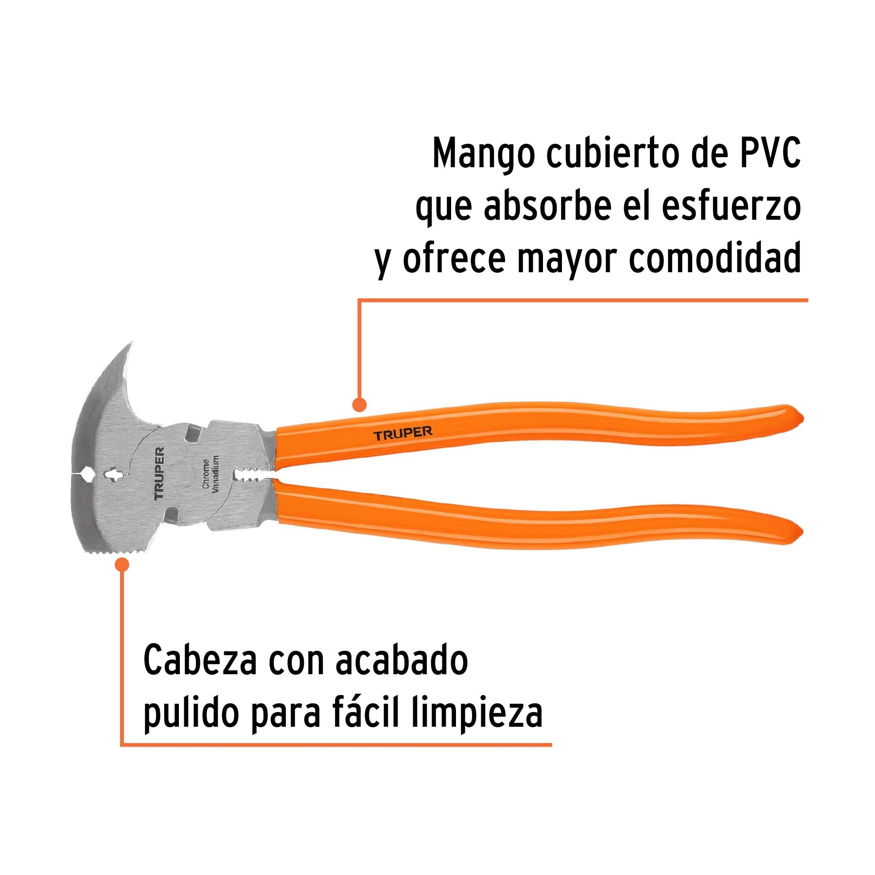 Pinza de hacendado 11", mango de vinil