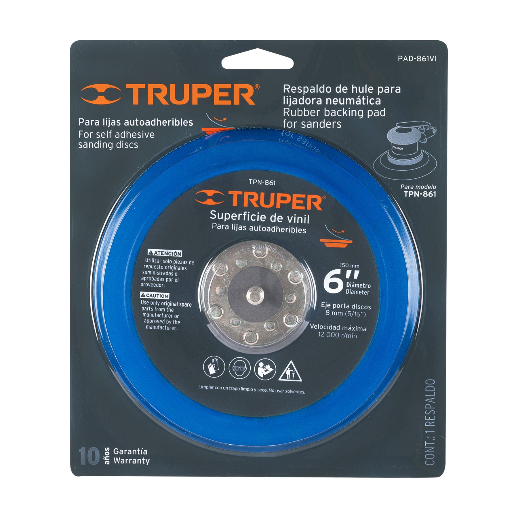 Pad para lijadora neumática tpn-861, de vinil