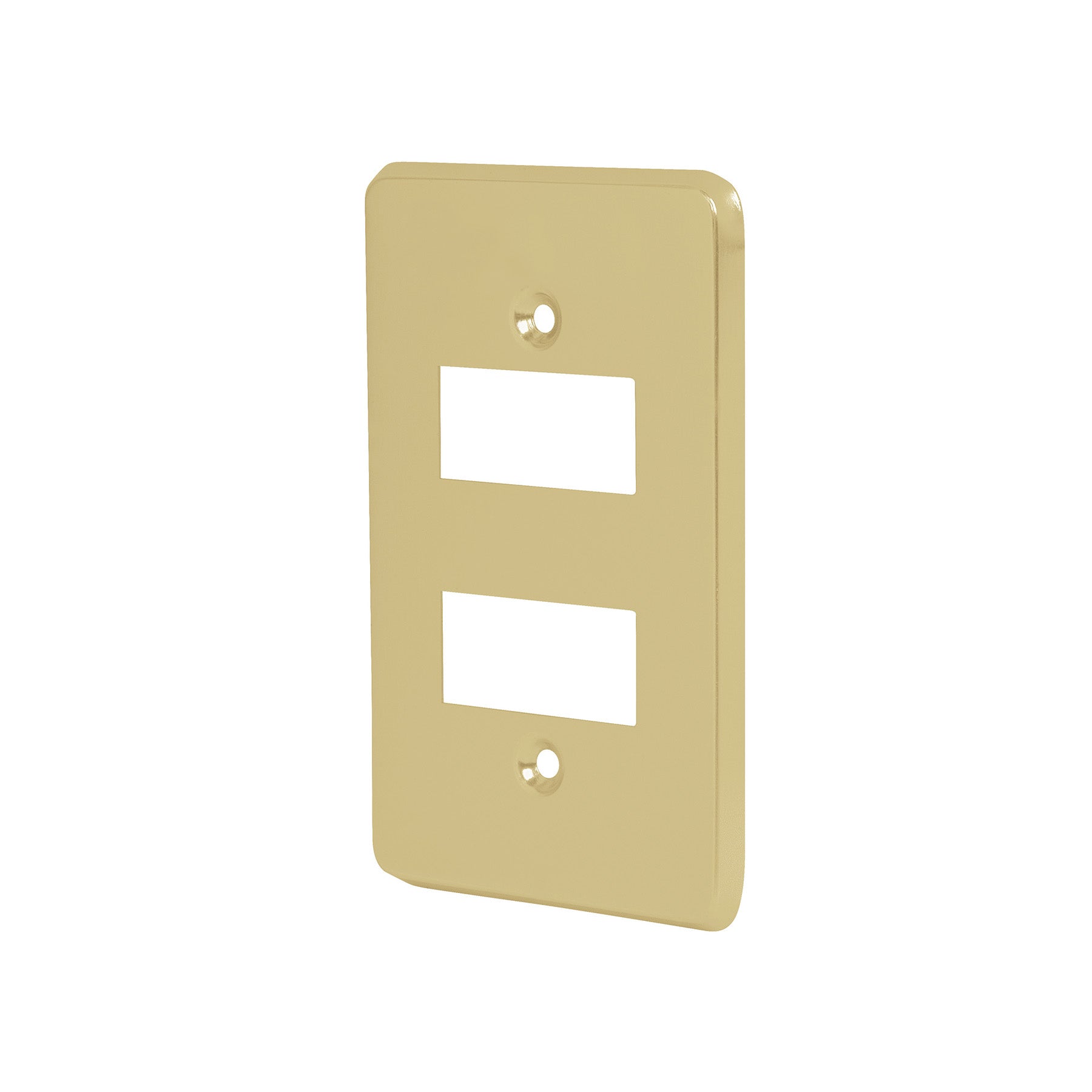 Placa 2 módulos, de aluminio, línea Económica