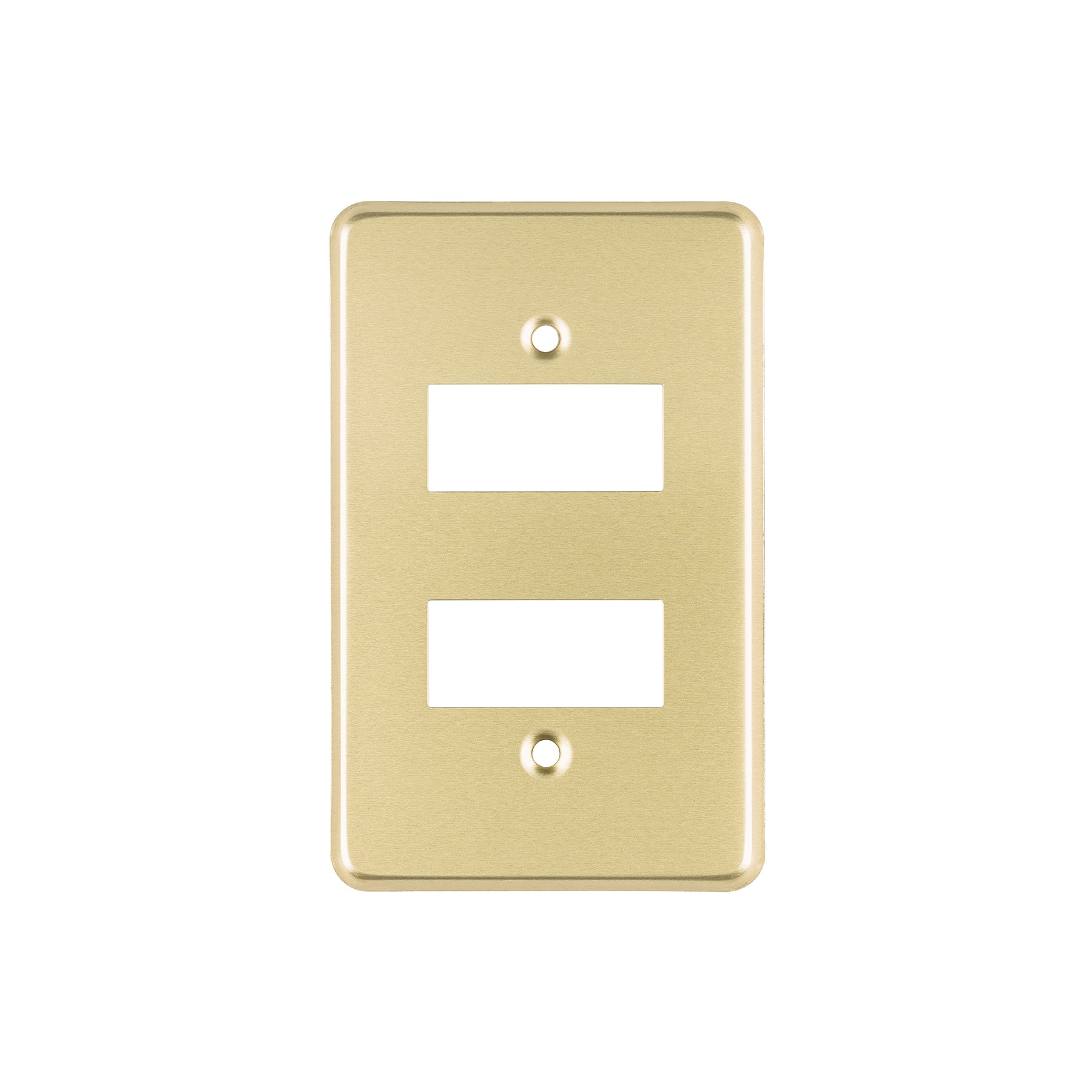 Placa 2 módulos, de aluminio, línea Económica