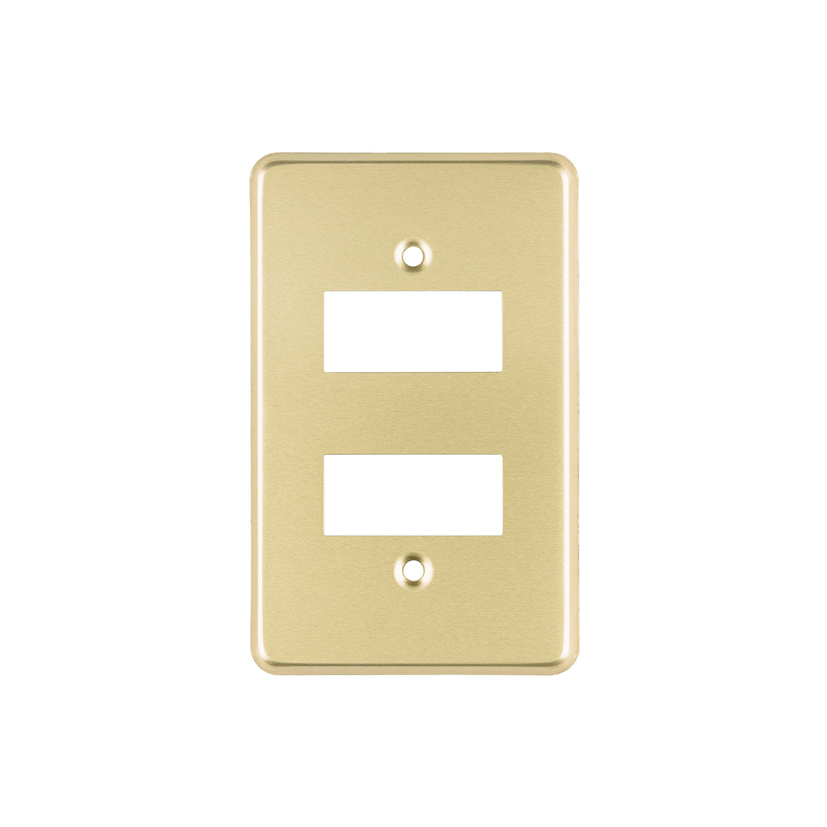 Placa 2 módulos, de aluminio, línea Económica