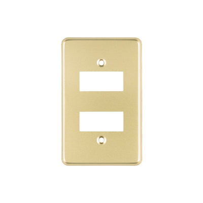 Placa 2 módulos, de aluminio, línea Económica