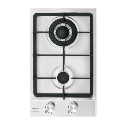 Parrilla gas empotrable 30cm, 2 quem, acero inox, Riviera